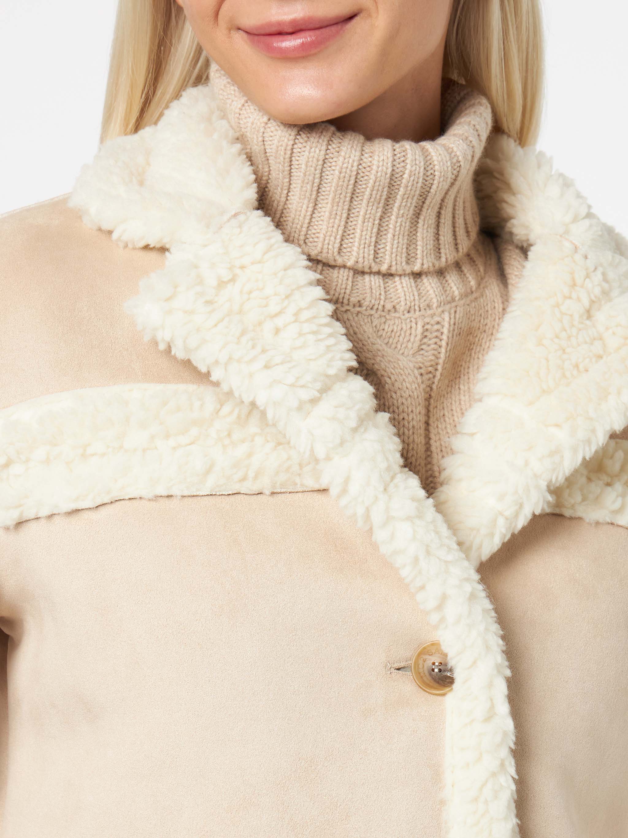 Giacca Hella effetto shearling beige - Image 2
