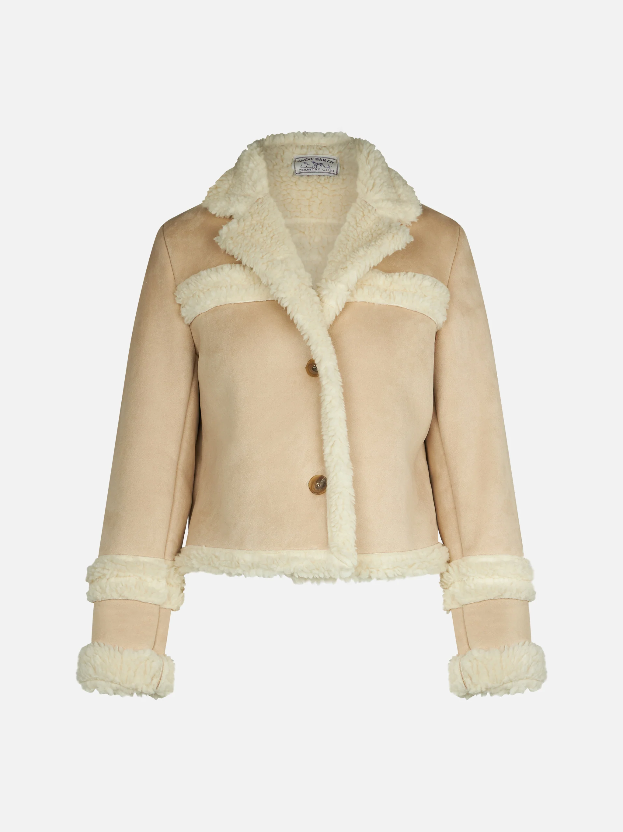 Giacca Hella effetto shearling beige - Image 4