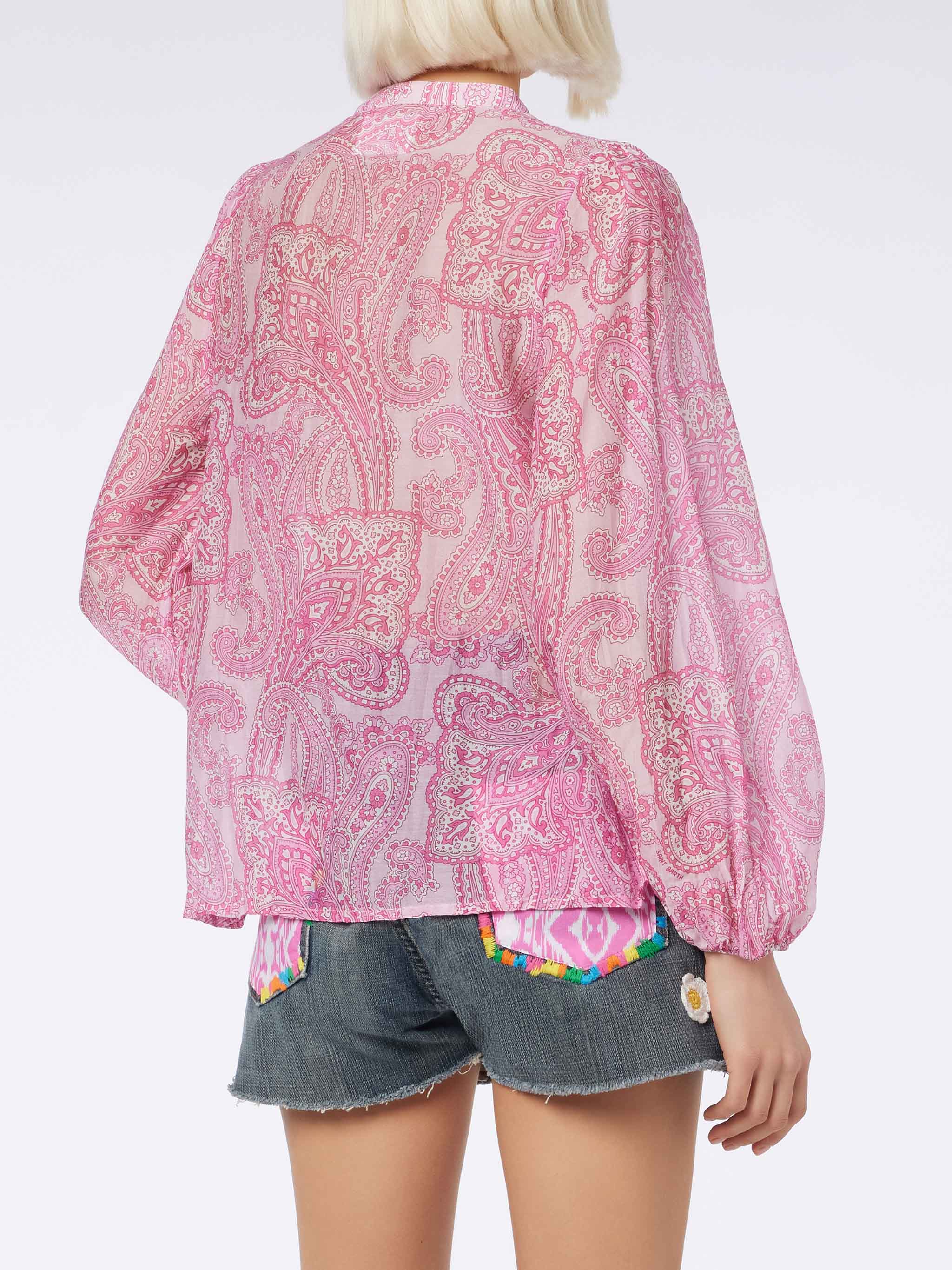 Blusa Harper in voile di seta con fantasia paisley - Image 3