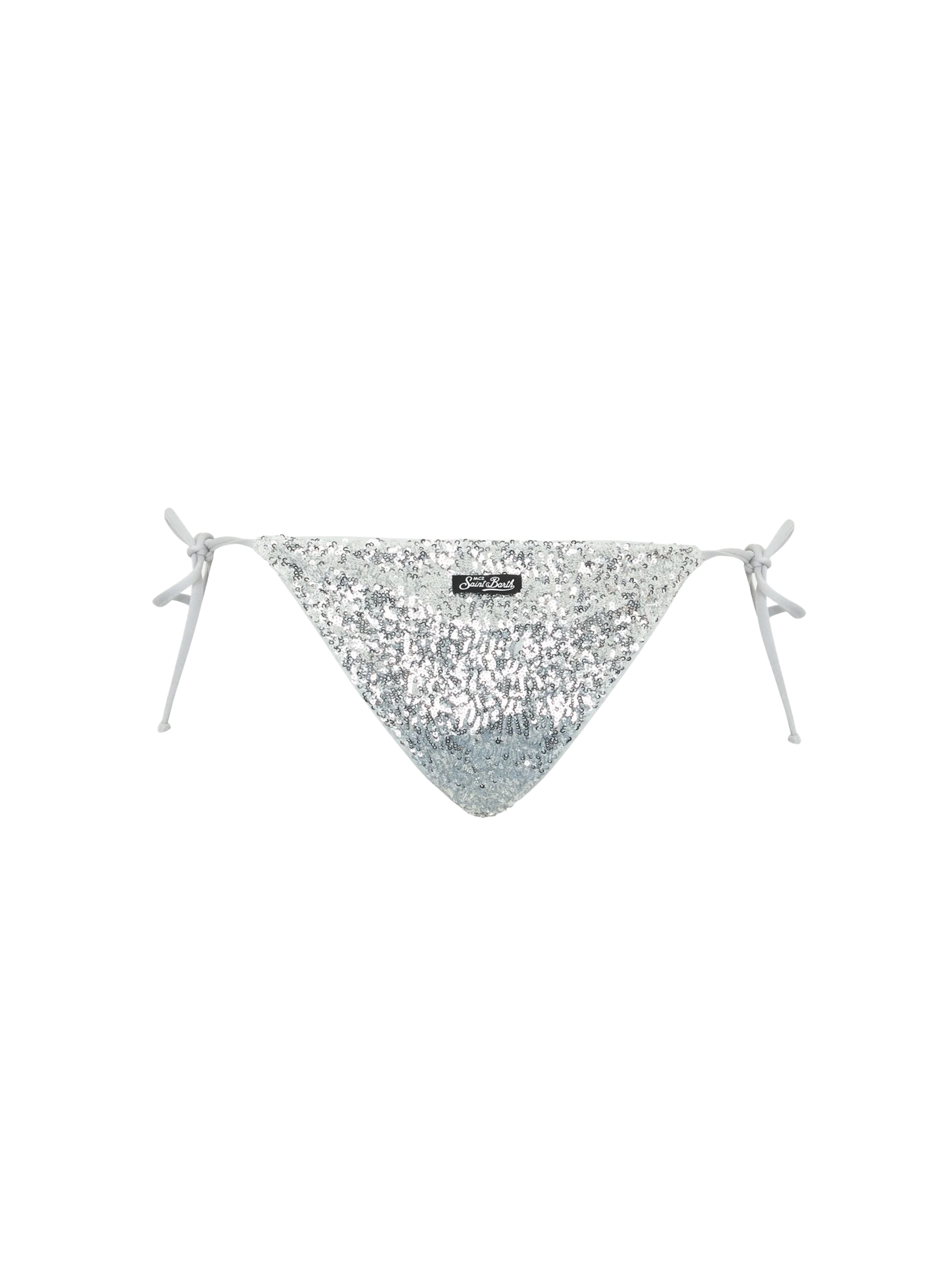 Slip mare Marielle con paillettes argento - Image 2