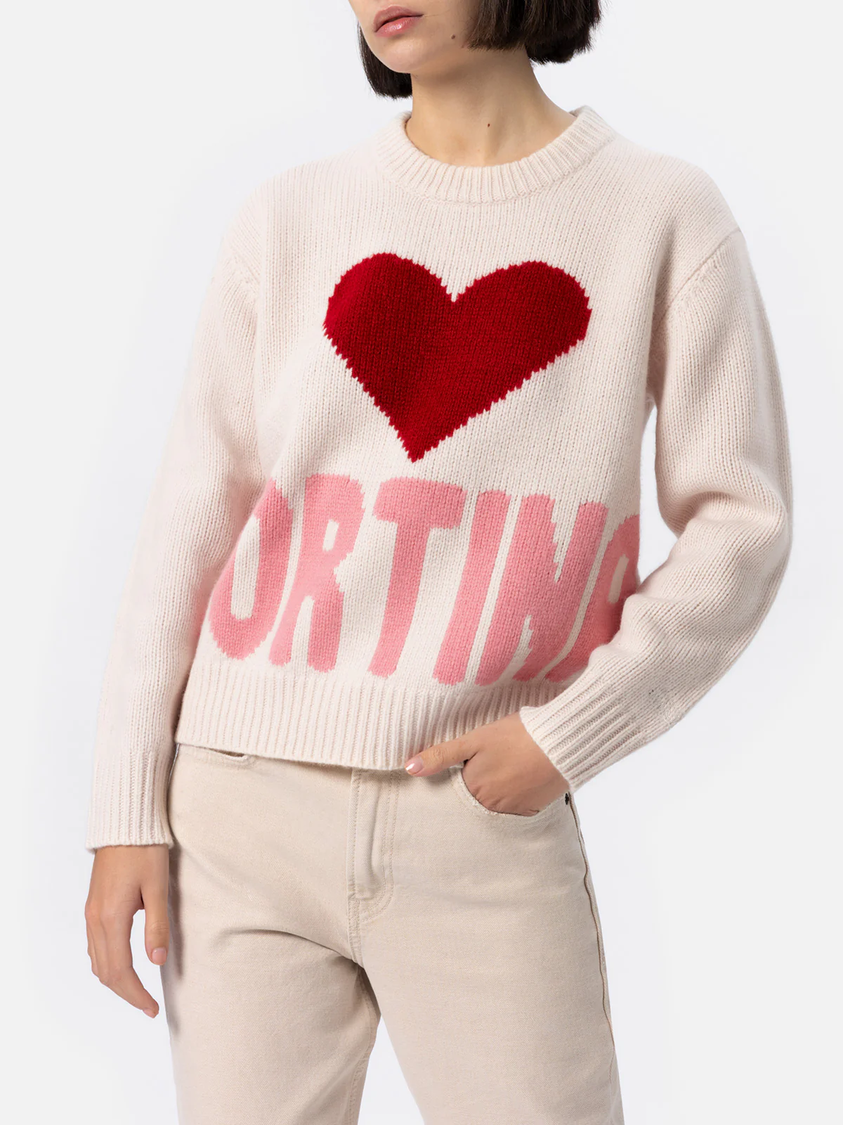 Maglia Kyla bianca con jacquard Cortina Fair Isle - Image 2