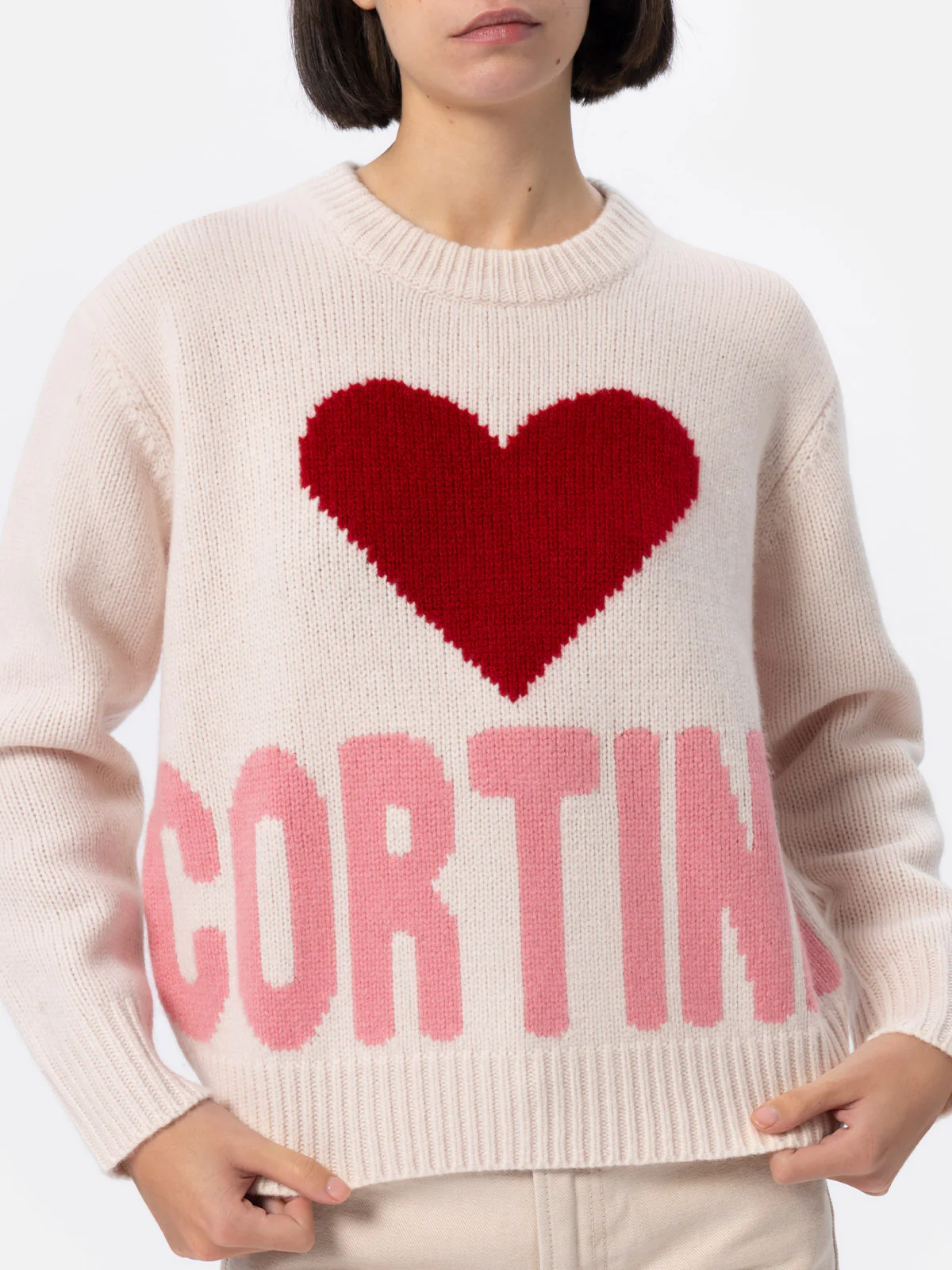 Maglia Kyla bianca con jacquard Cortina Fair Isle - Image 3
