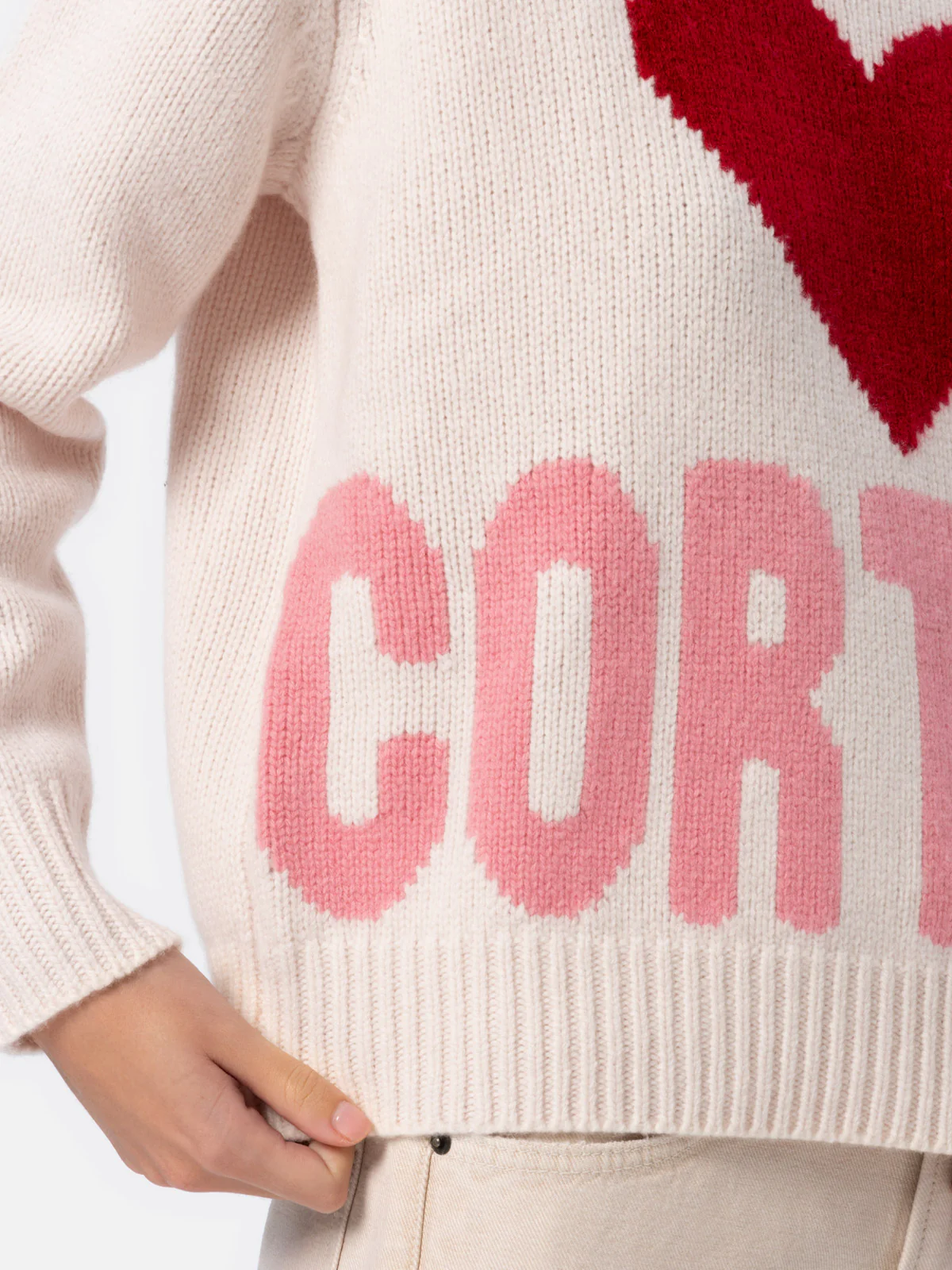 Maglia Kyla bianca con jacquard Cortina Fair Isle - Image 4