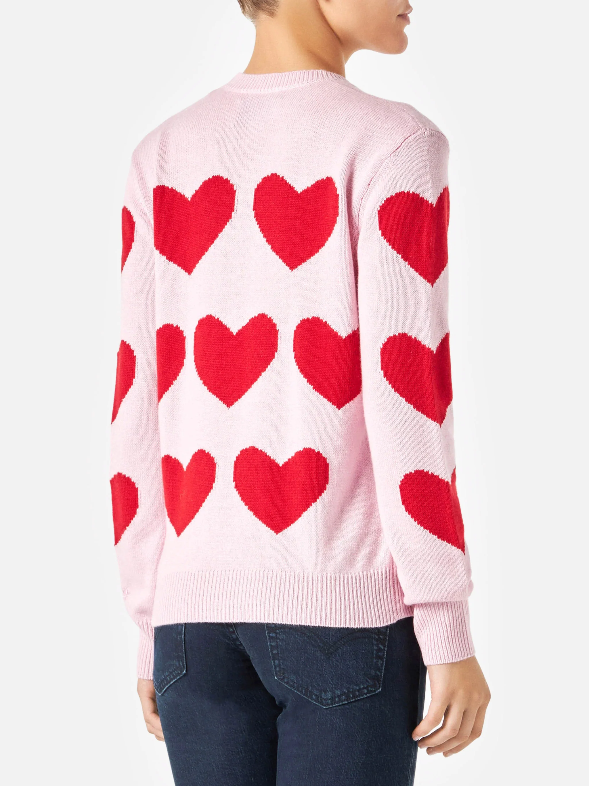 Maglia New Queen jacquard cuori con ricamo - Image 3
