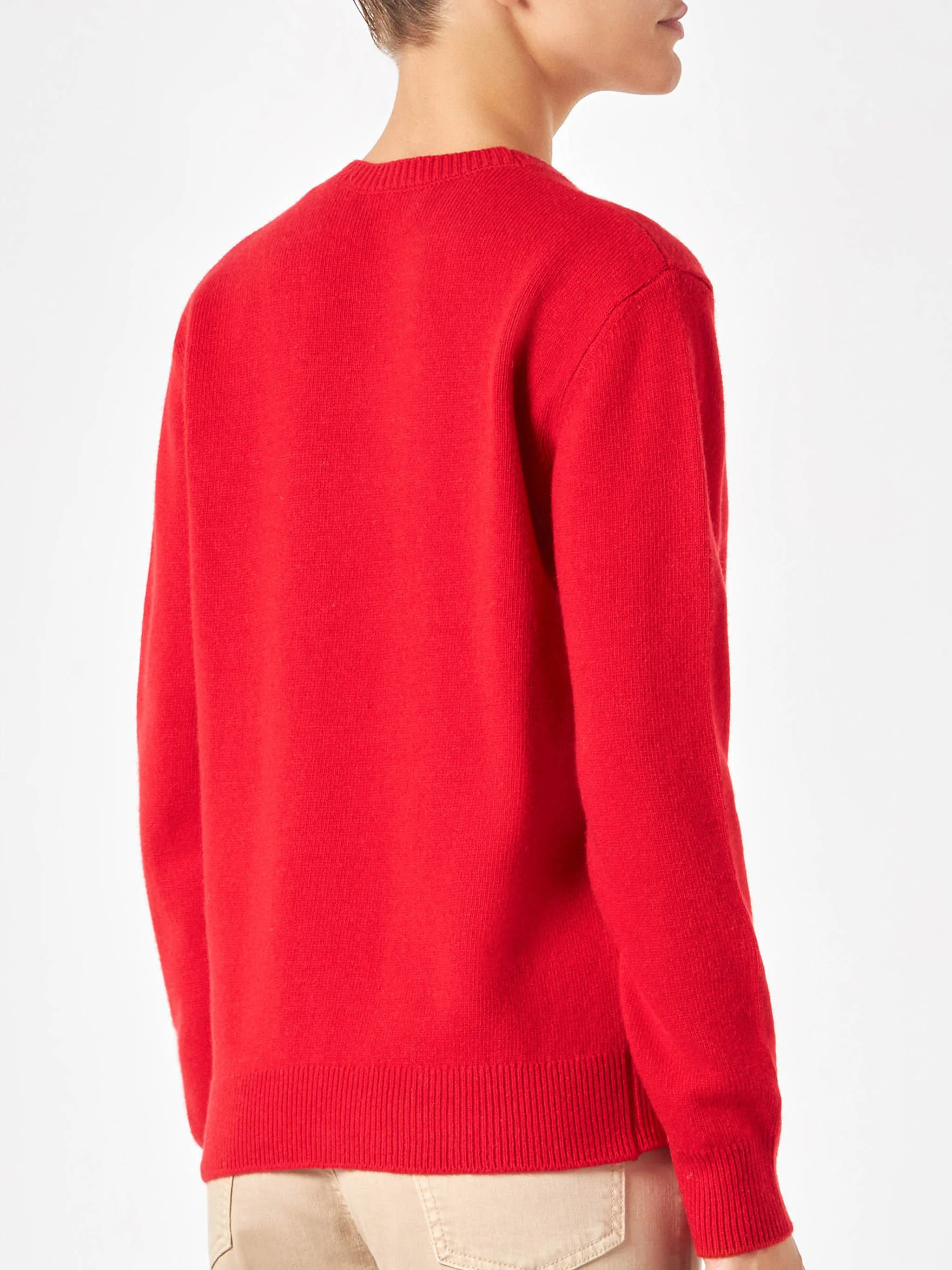 Girocollo in misto cashmere con ricamo Material girl - Image 2
