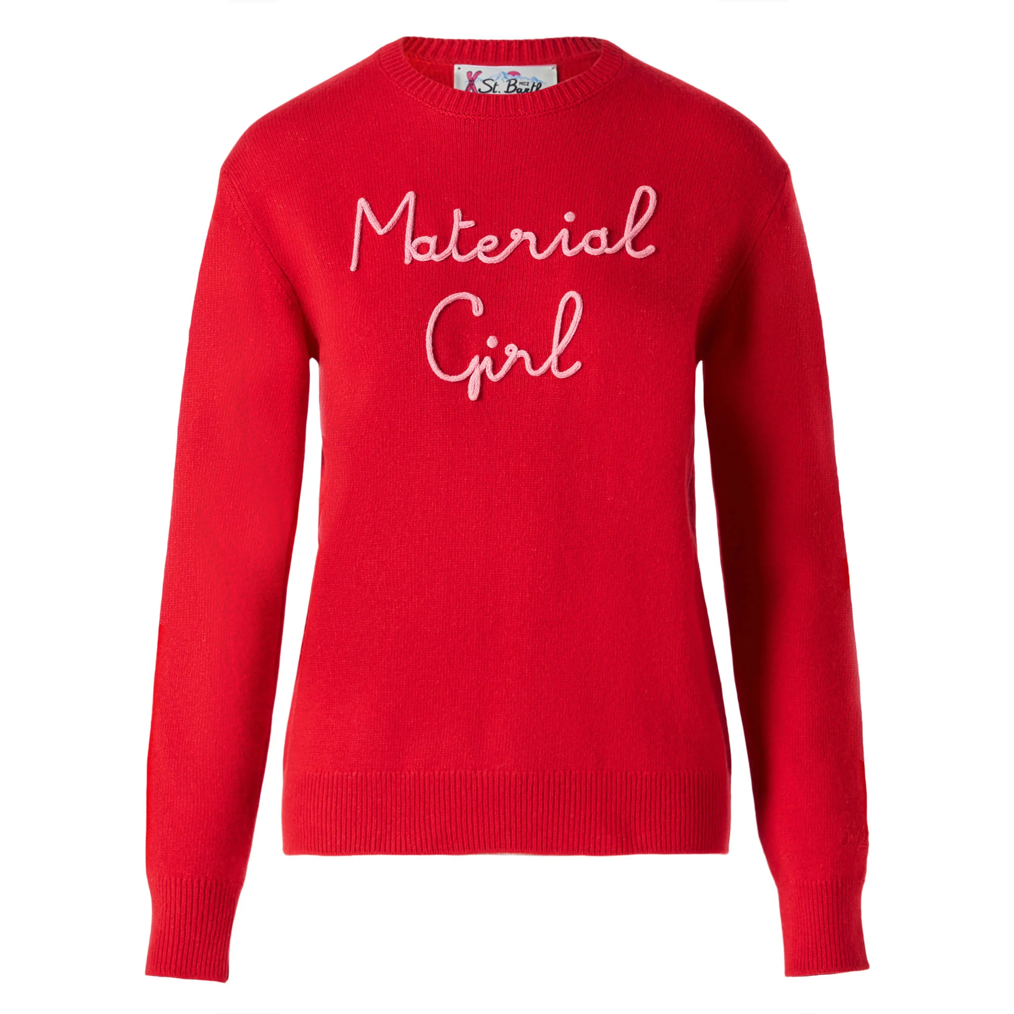 Girocollo in misto cashmere con ricamo Material girl - Image 4