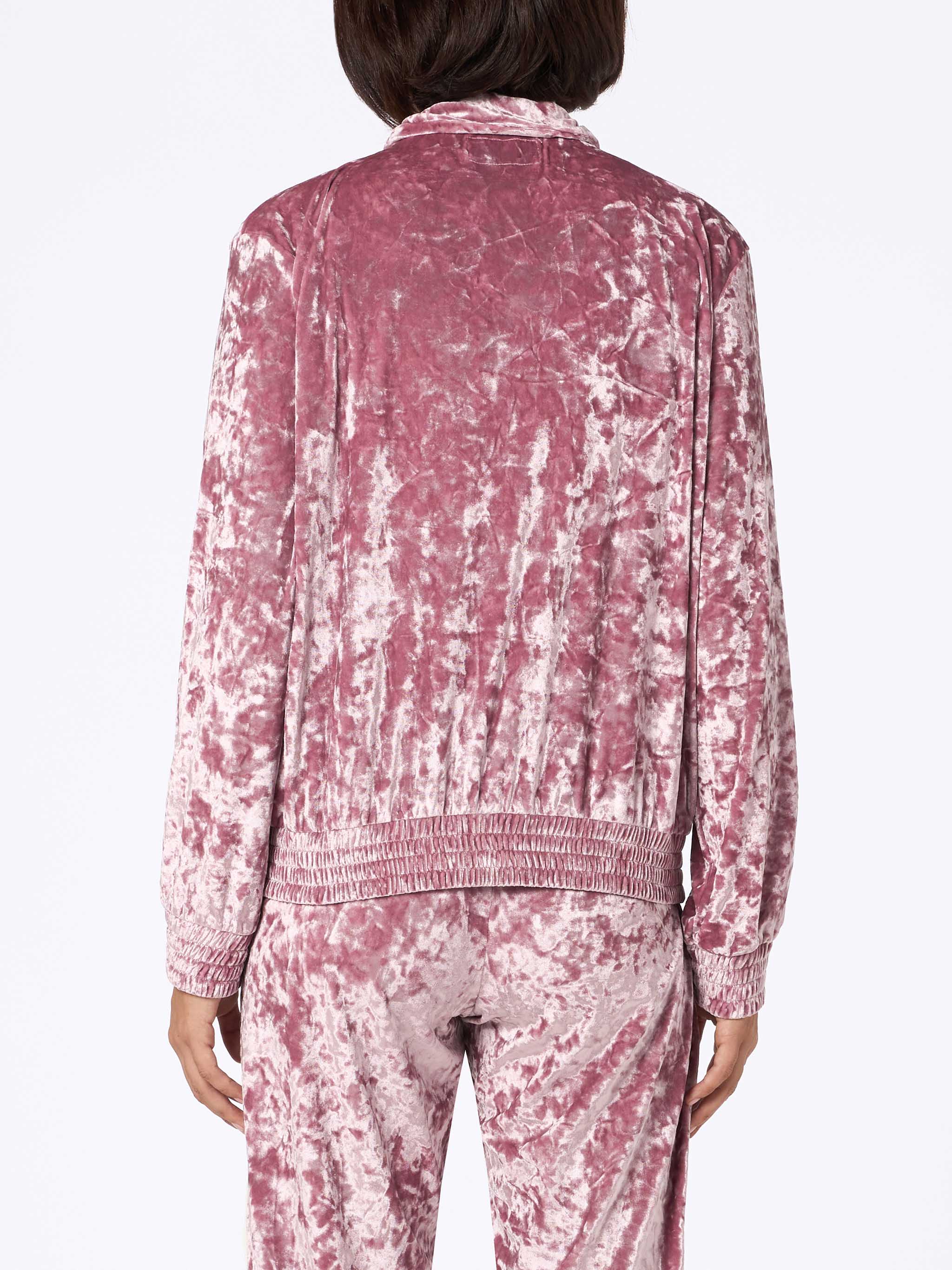 Felpa Miriam in ciniglia rosa con zip - Image 4