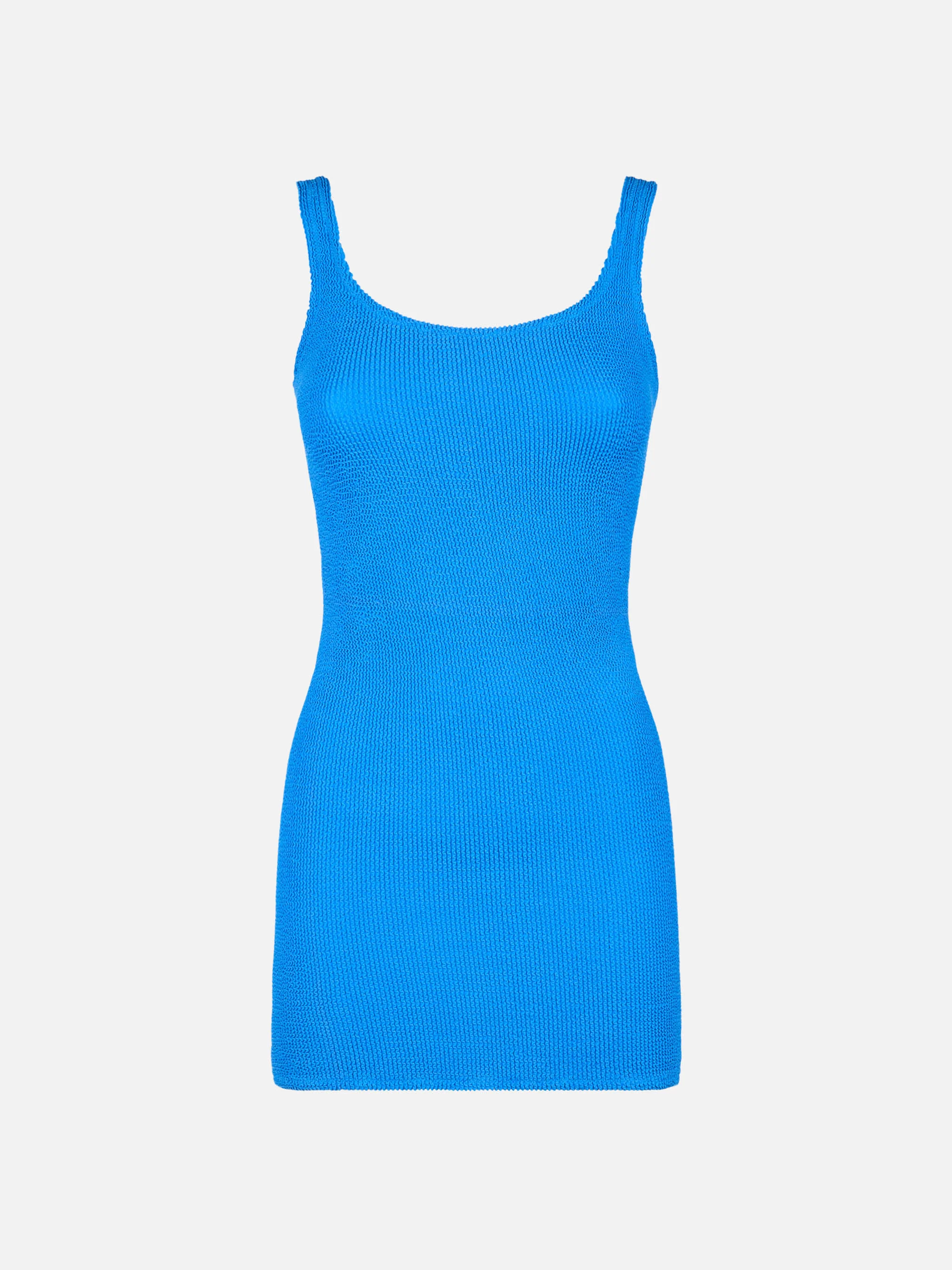 Abito Deana in tessuto crinkle bluette - Image 4