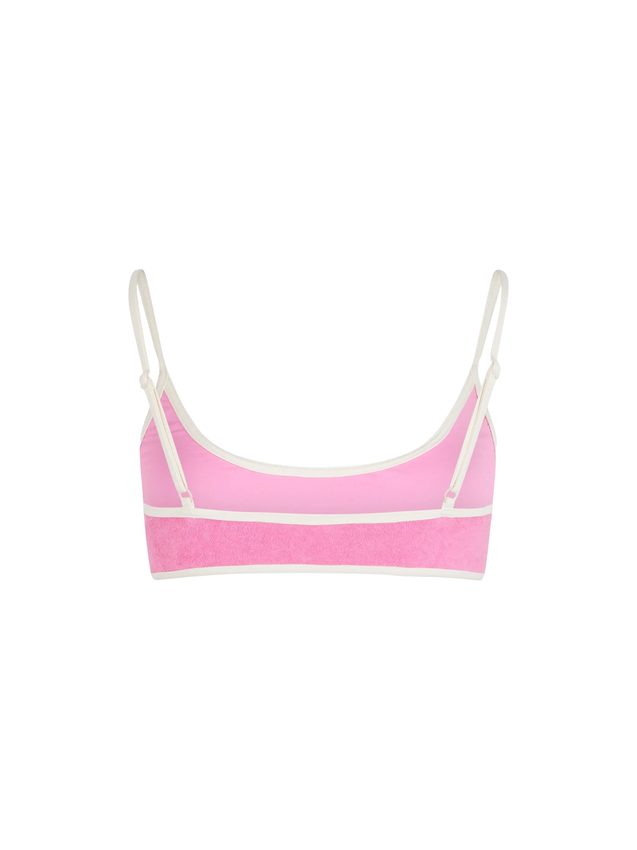 Top bikini Judy bralette in tessuto effetto spugna con piping - Image 2