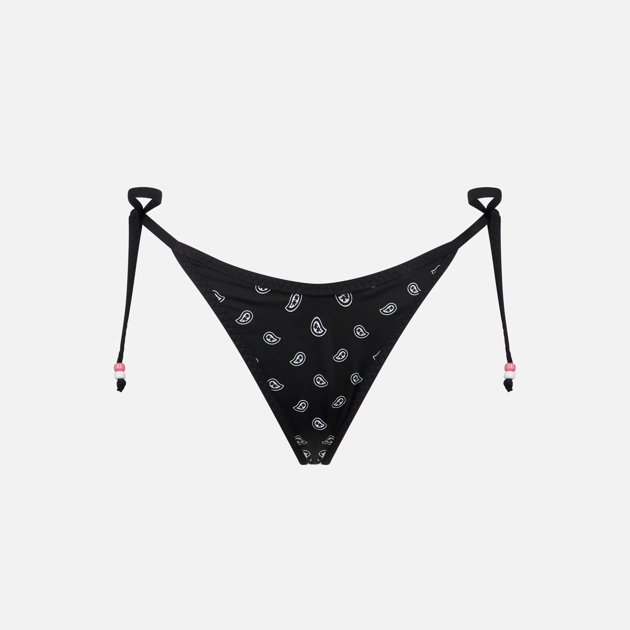 Slip mare Norah String cheeky con fantasia bandana e charms