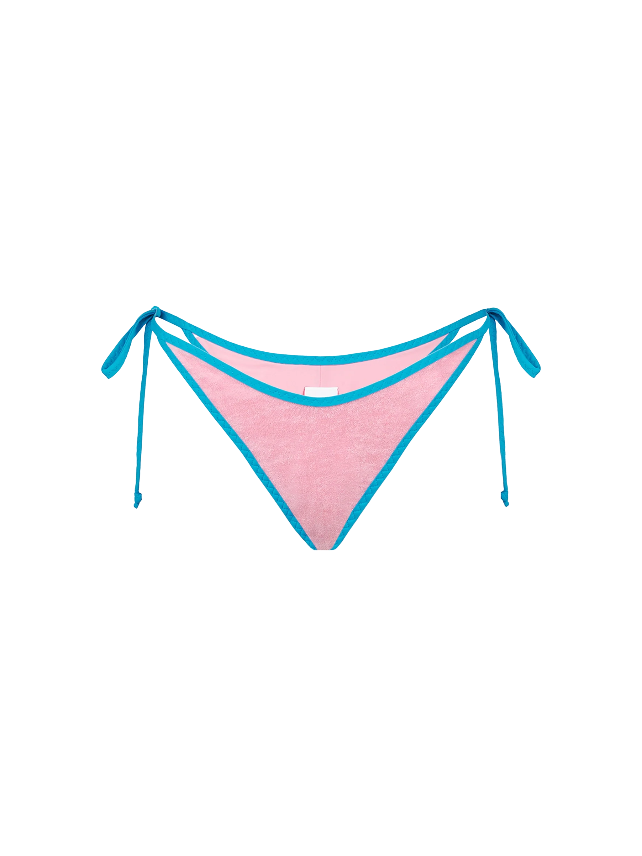 Slip mare Norah string effetto spugna rosa tinta unita