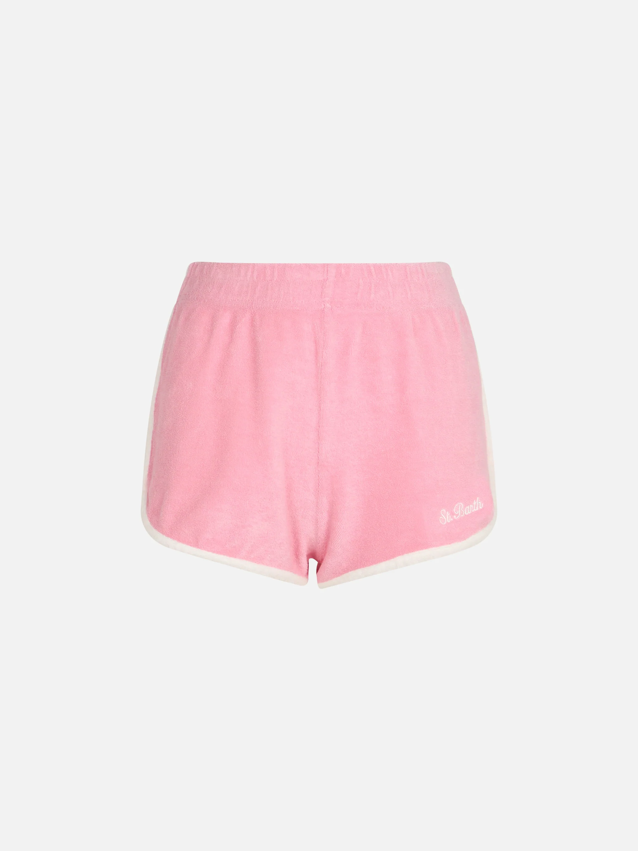 Short Francine in spugna con piping e ricamo - Image 4