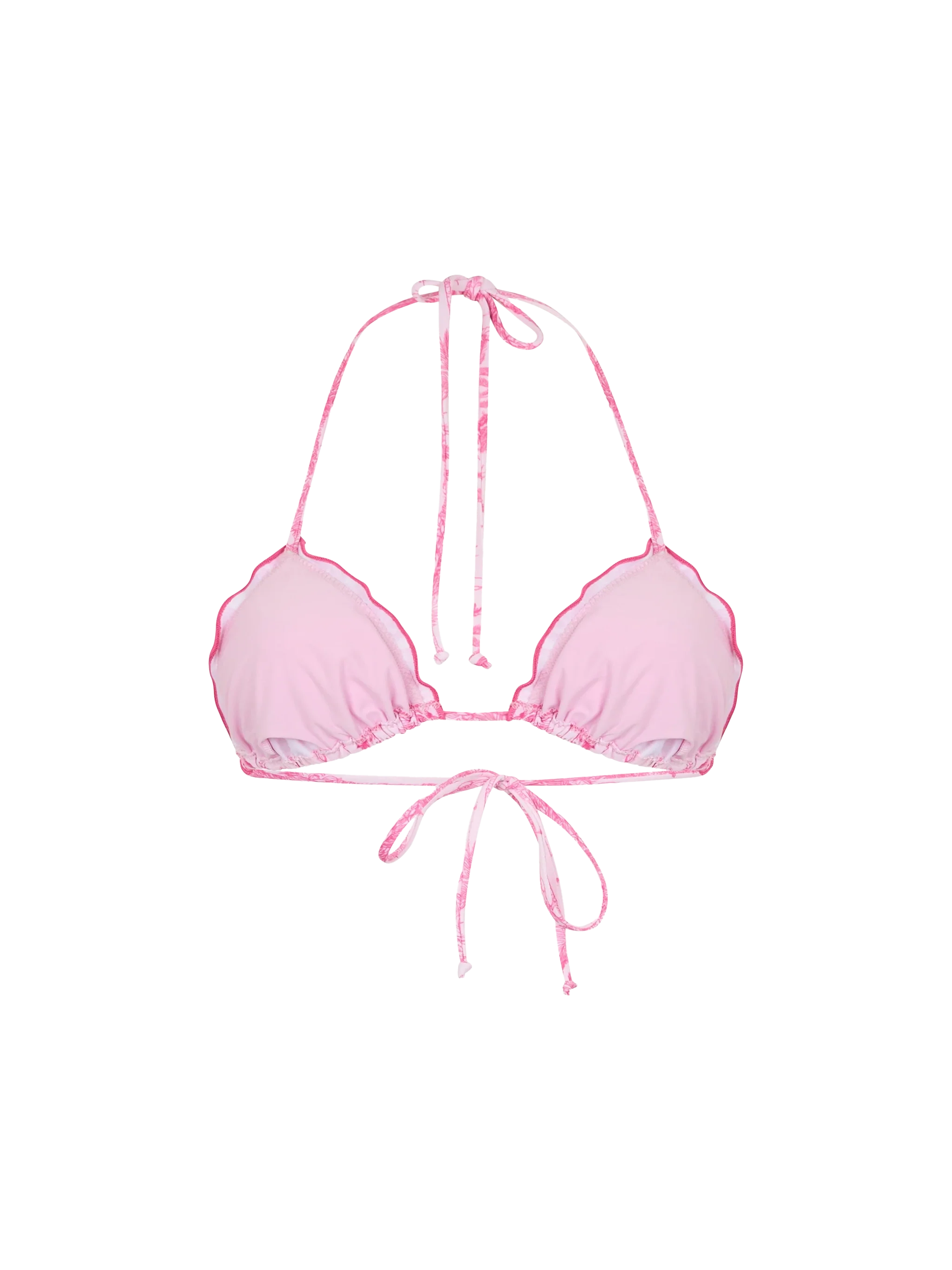 Top bikini Sagittarius triangolo in tessuto tecnico stampa toile de jouy - Image 2