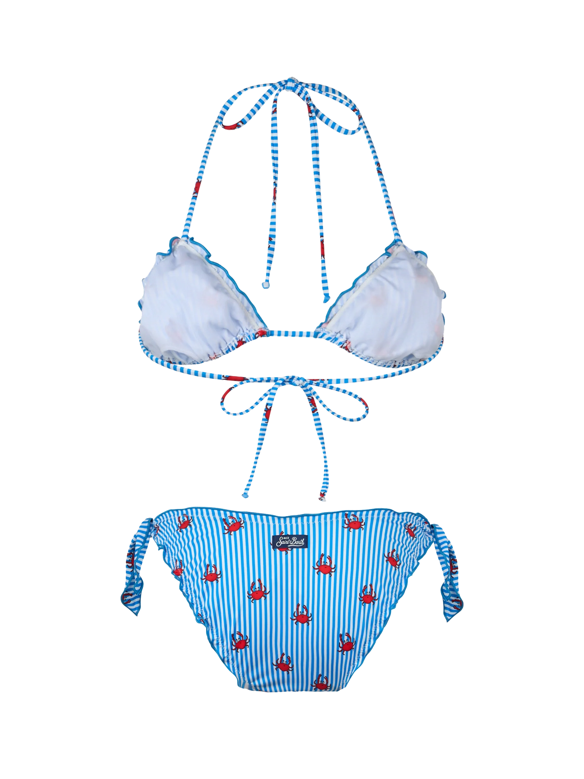 Bikini Sarius triangolo a righe con granchi - Image 3