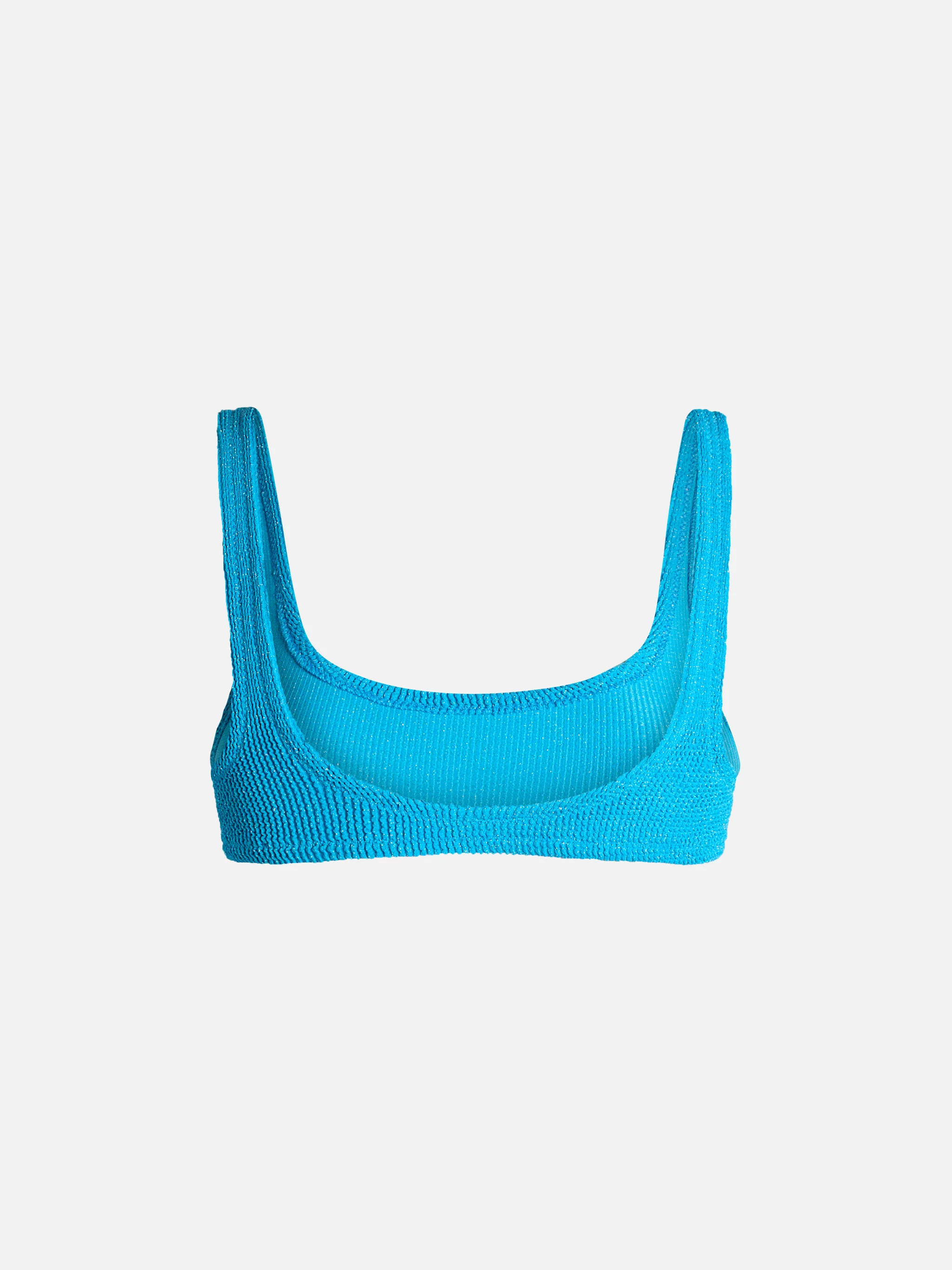 Top bikini Naima bralette in crinkle lurex turchese - Image 2