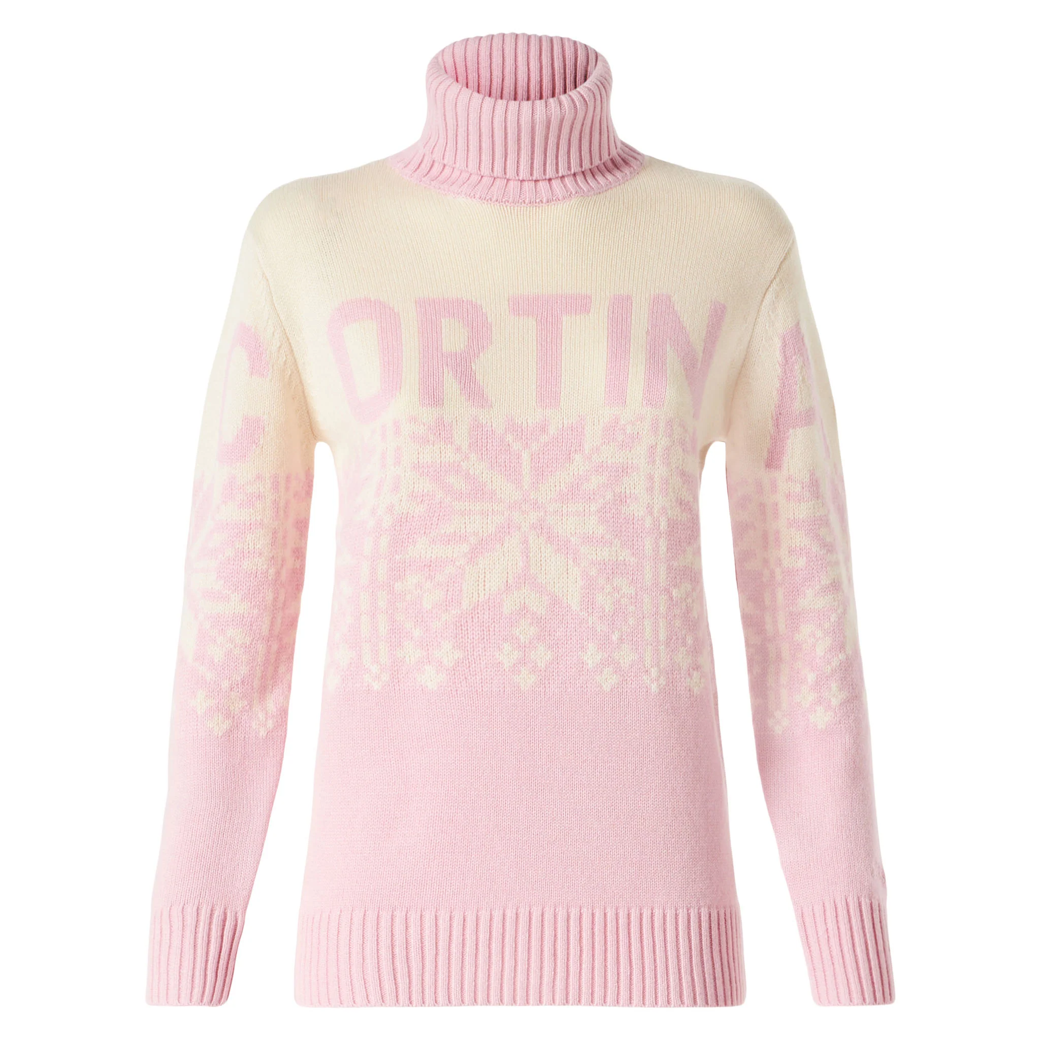Maglione dolcevita New Hut con fantasia nordica e stampa Cortina - Image 4