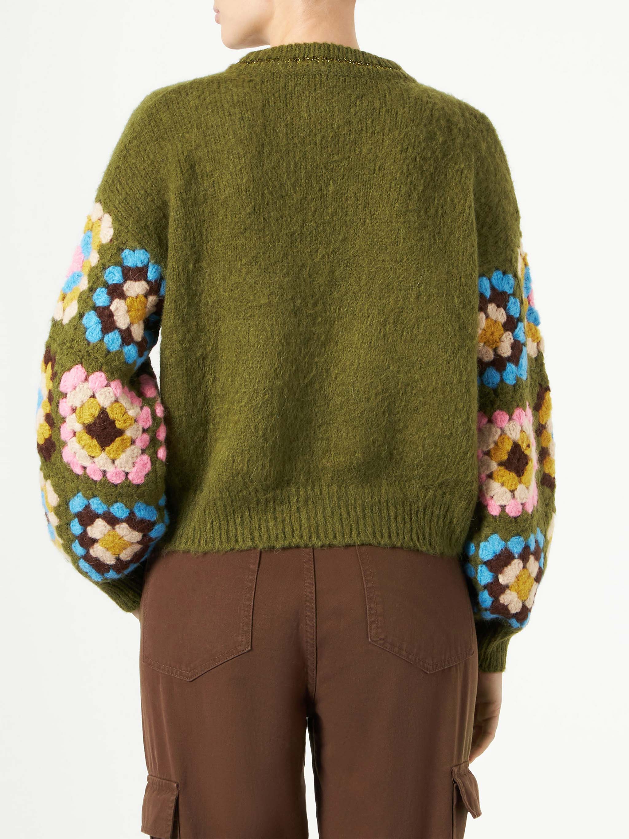 Maglione Danya Soft Crochet verde - Image 3