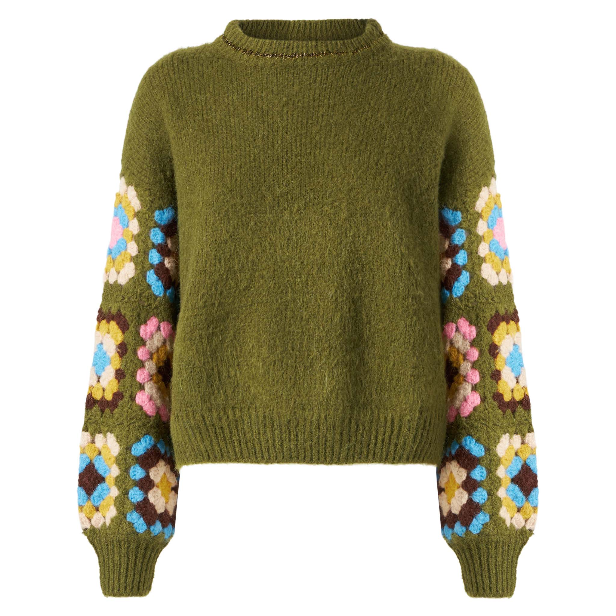 Maglione Danya Soft Crochet verde - Image 4