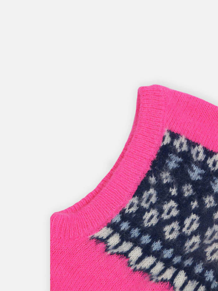 Balaclava Fex Soft rosa fluo con jacquard  - Image 3