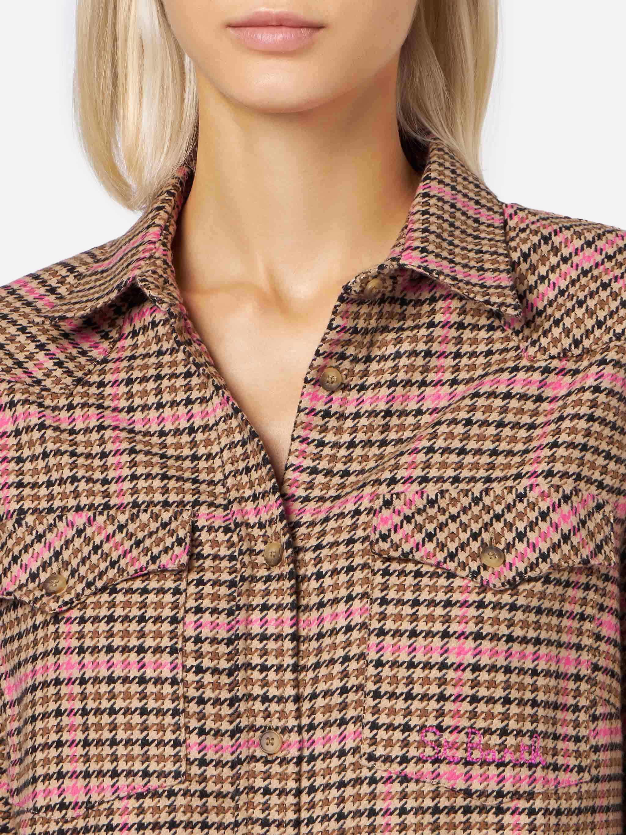 Overshirt Deer con stampa pied de poule - Image 2