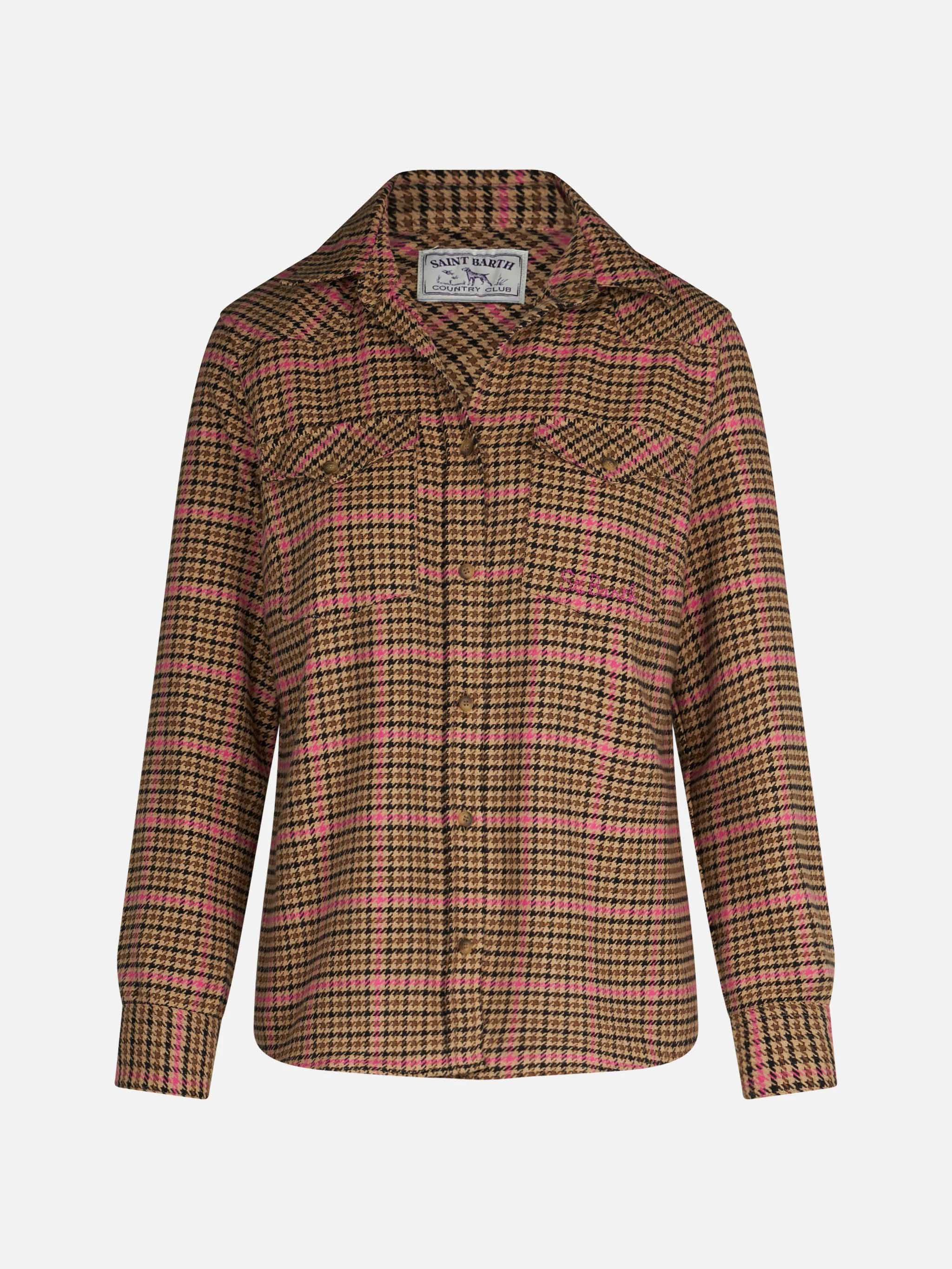 Overshirt Deer con stampa pied de poule - Image 4