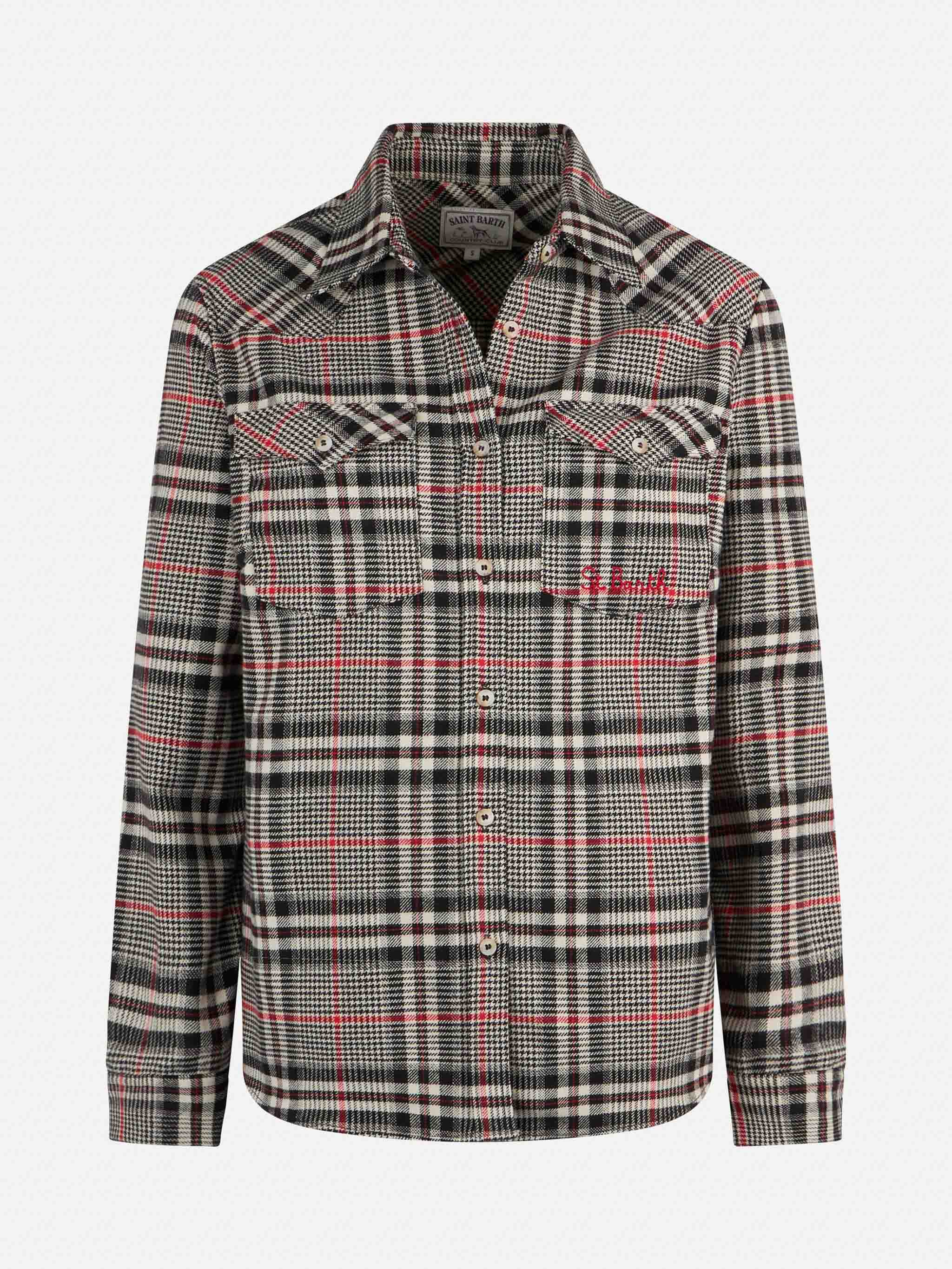Overshirt Deer con stampa Principe di Galles - Image 4