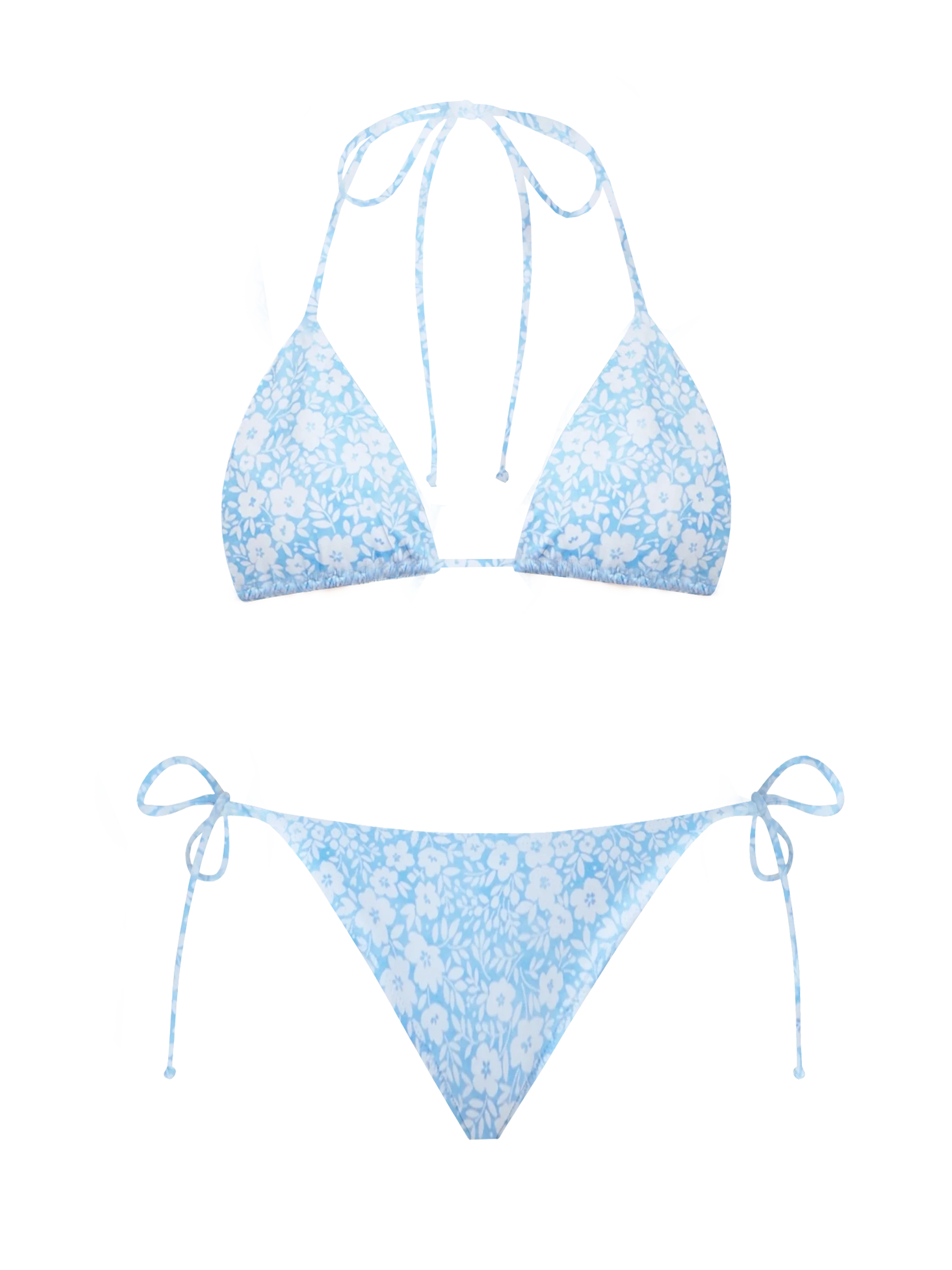 Bikini Leah Virgo triangolo stampa floreale vintage