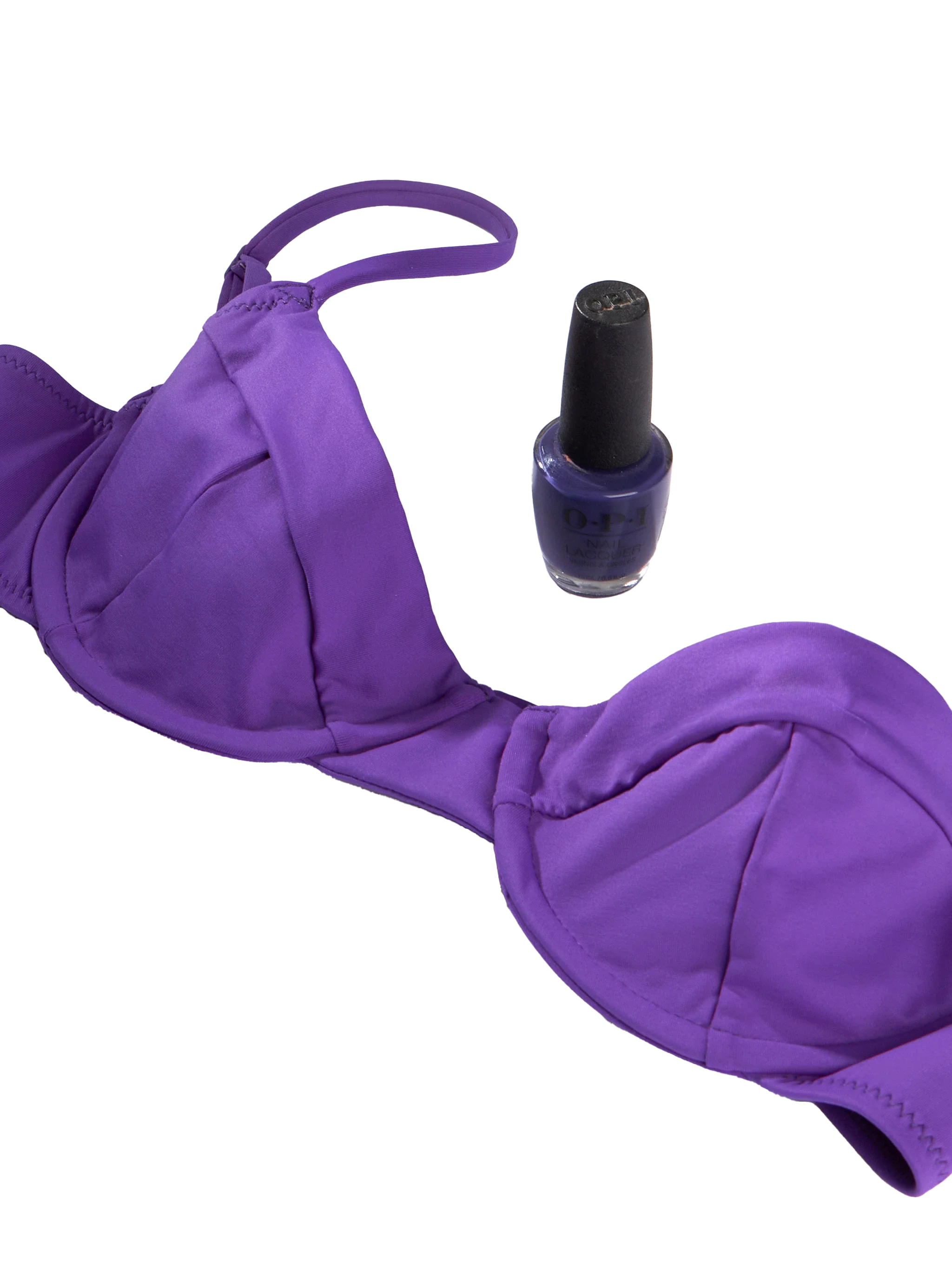 Top bikini Bea con ferretto viola tinta unita - Image 2