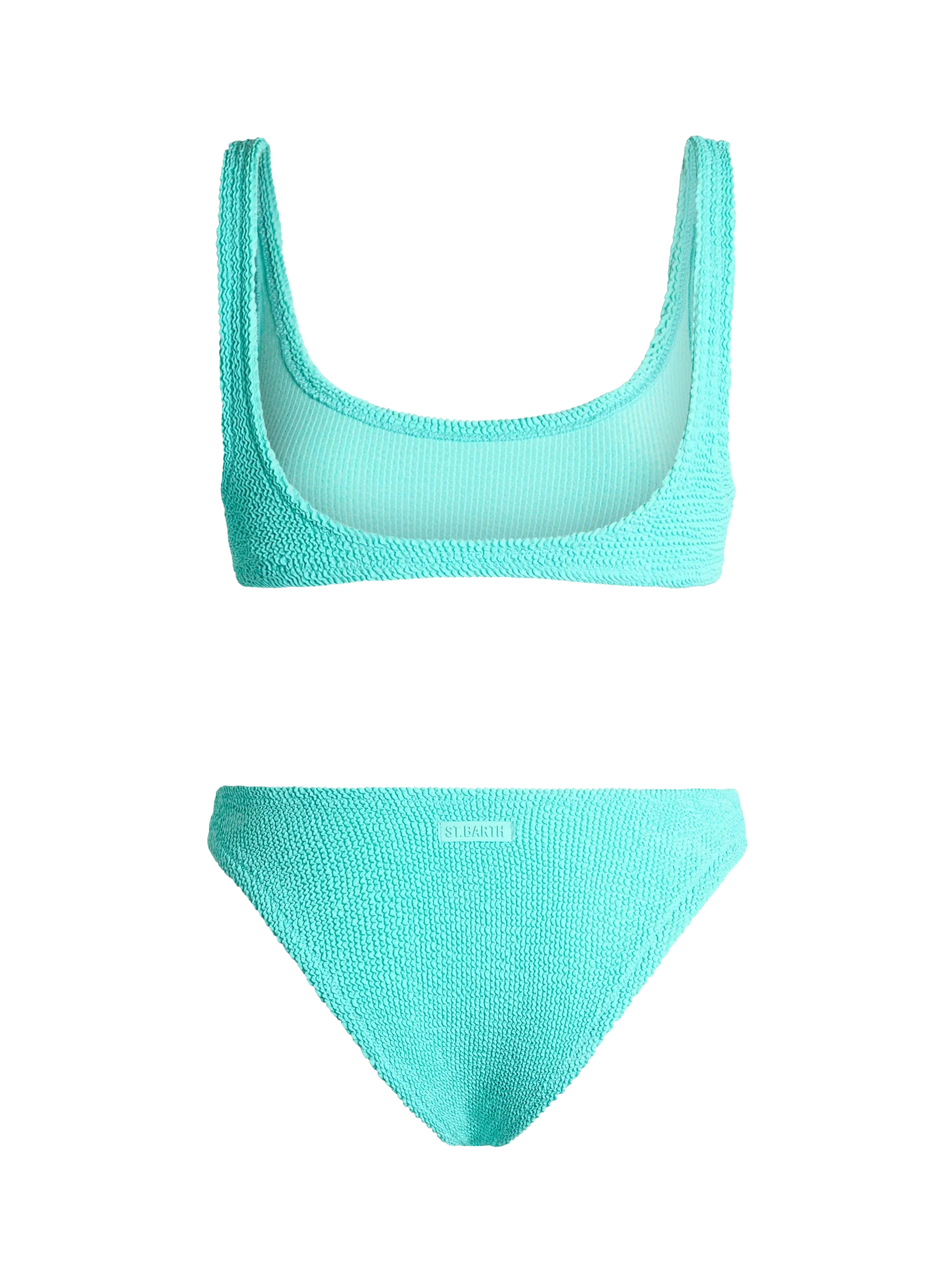 Bikini Naima Elise bralette crinkle verde acqua tinta unita - Image 3