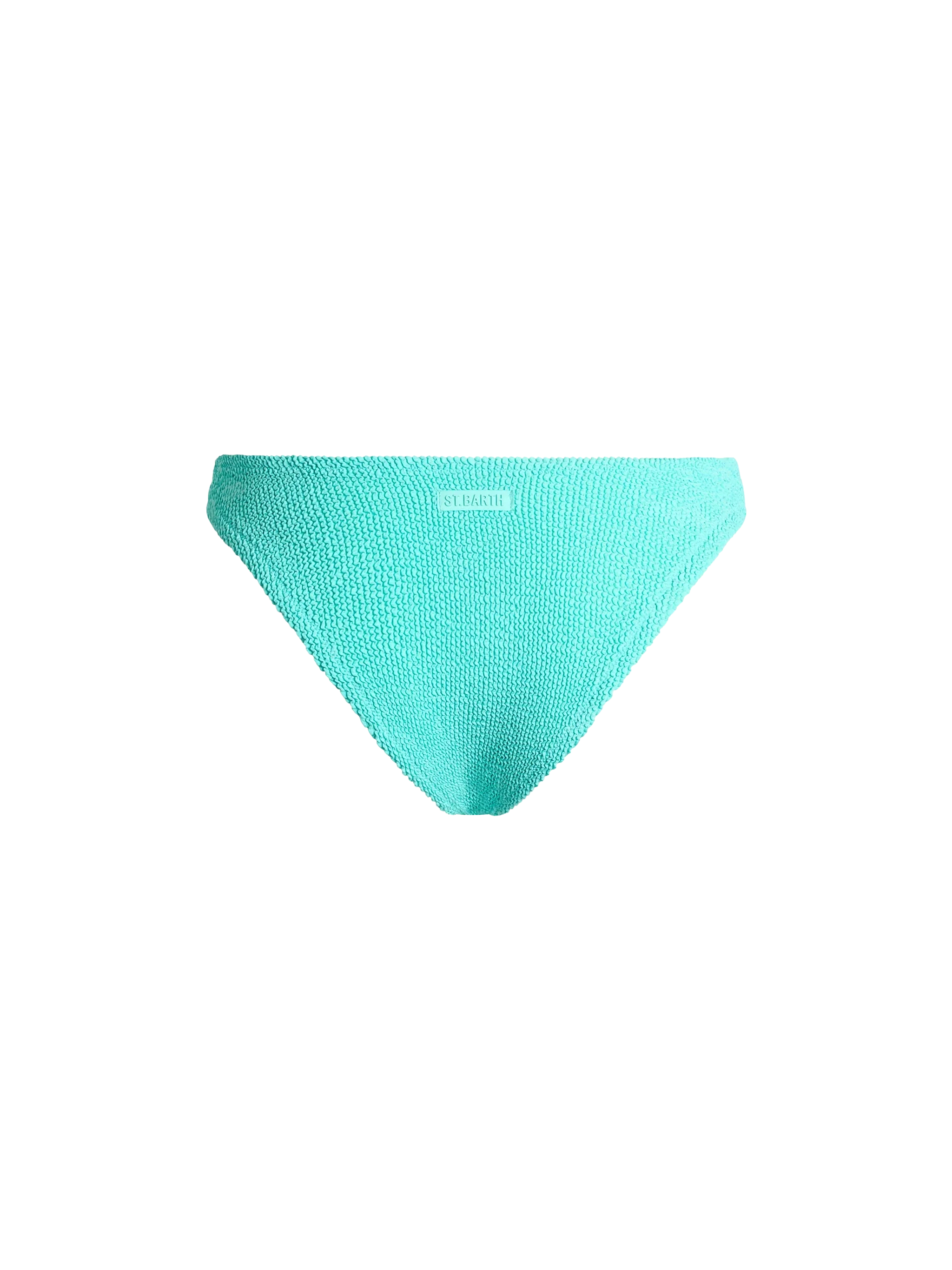 Slip mare Elise in tessuto crinkle verde acqua - Image 2