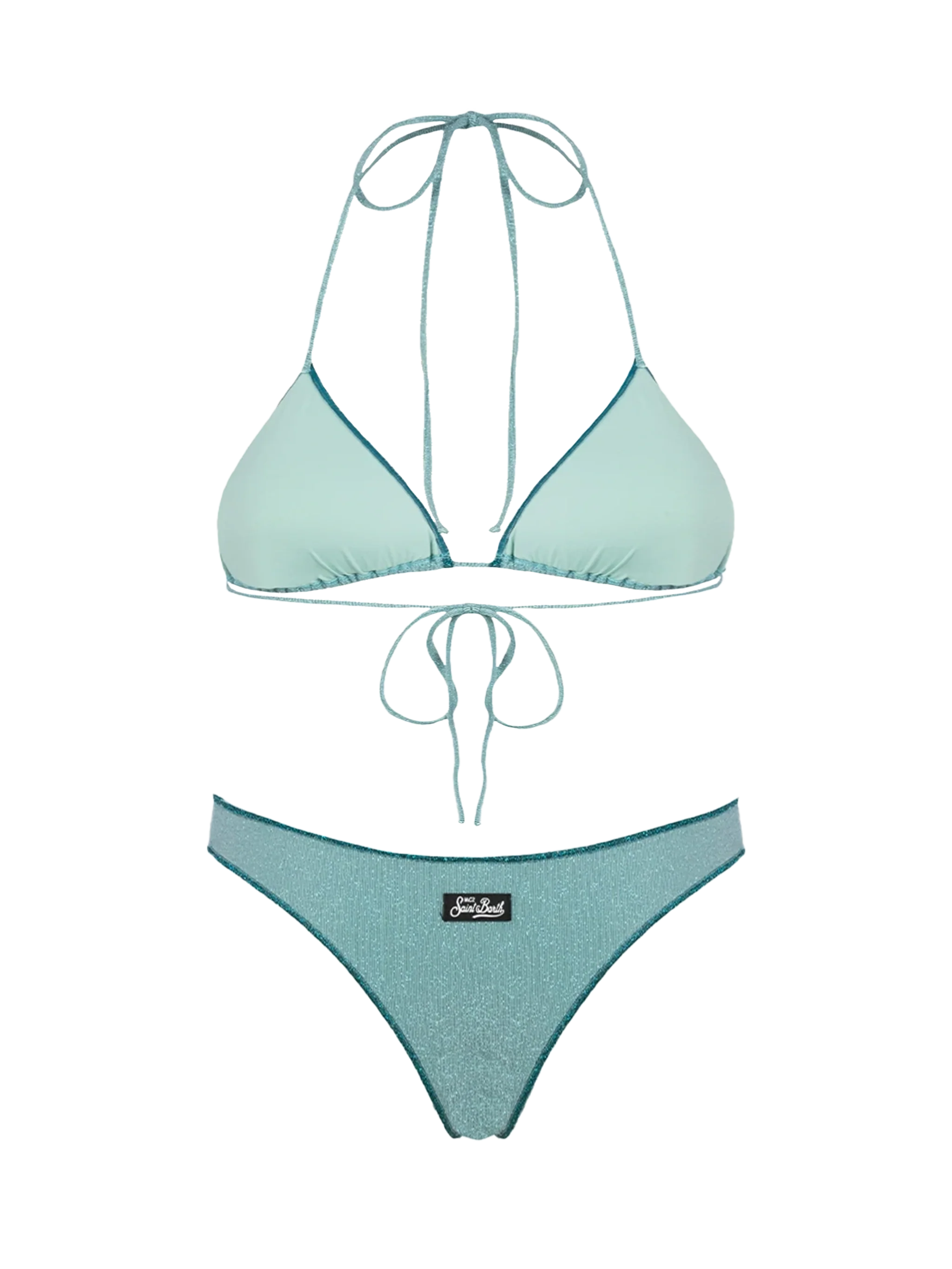 Bikini Leah Naomi triangolo lurex verde acqua - Image 3