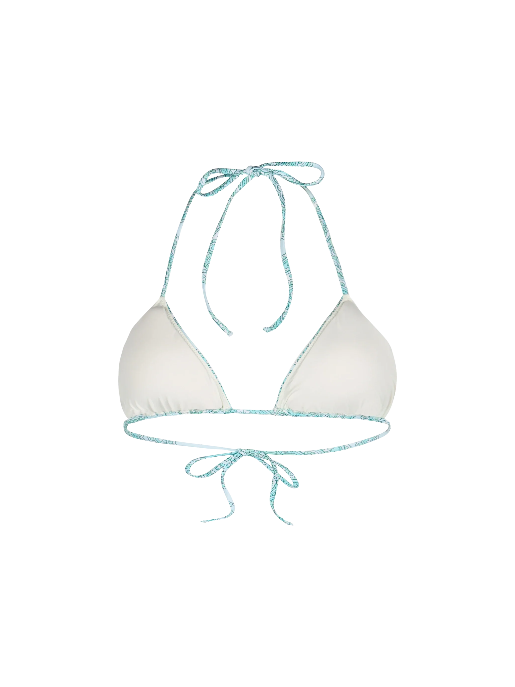 Top bikini Leah stampa paisley verde acqua - Image 2
