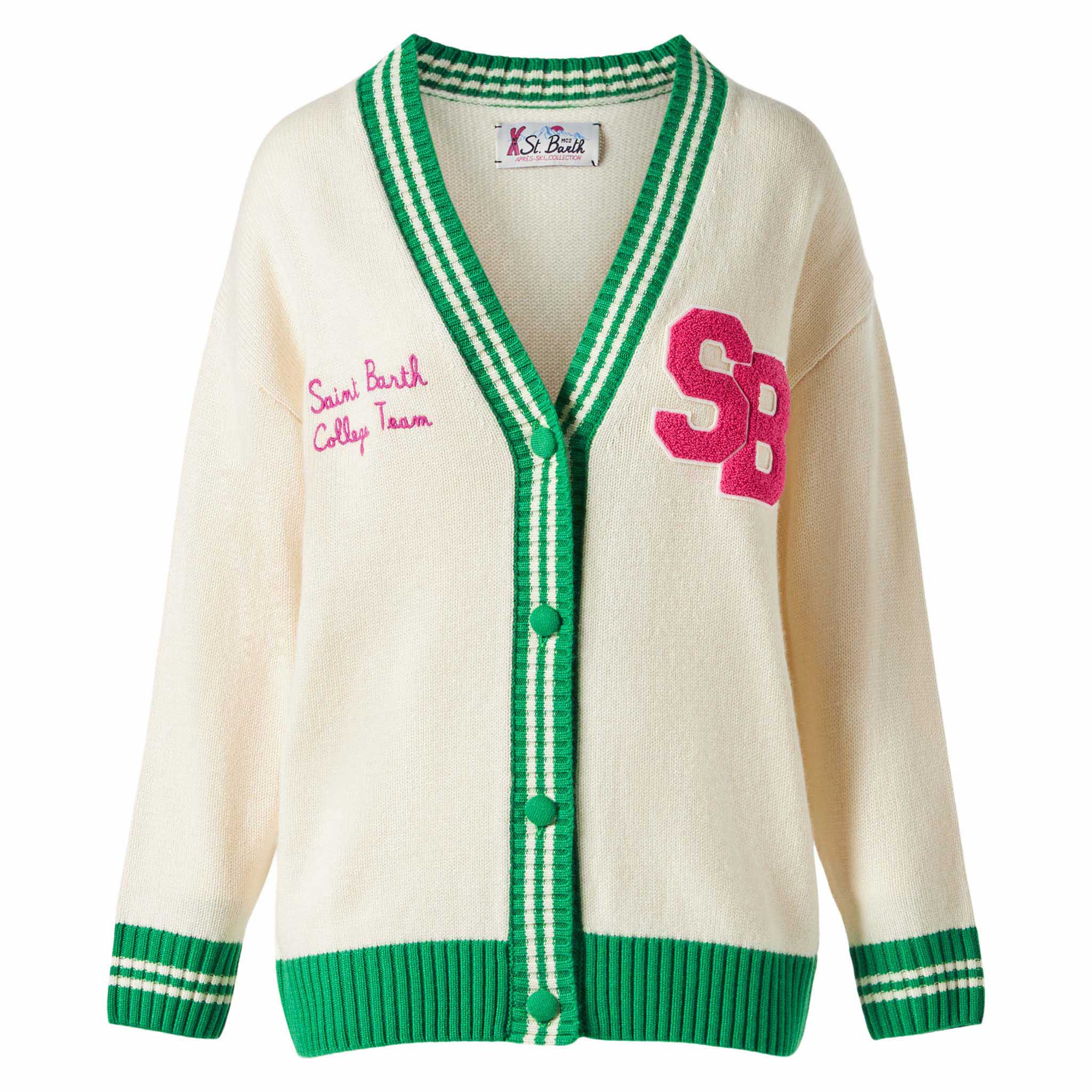 Cardigan Chloe bianco con ricamo - Image 5