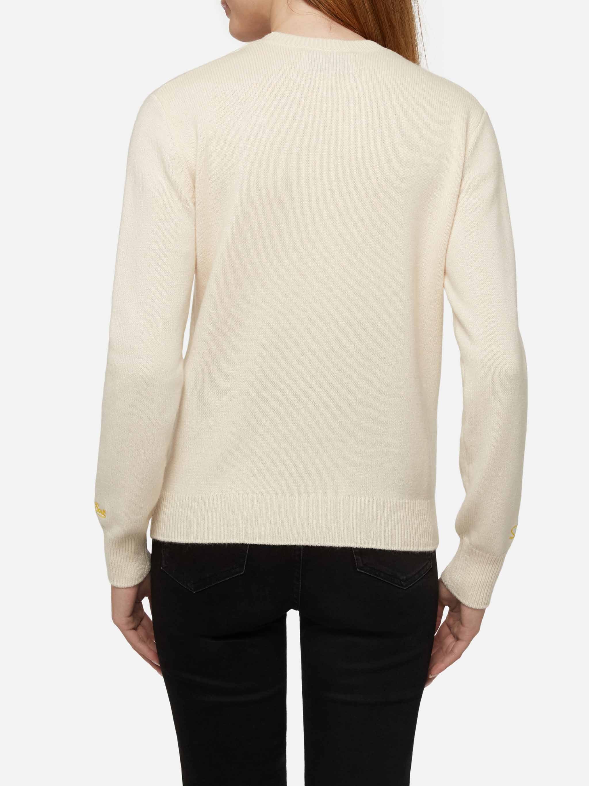 Maglione New Queen bianco con stampa Simpson | Special Edition - Image 3