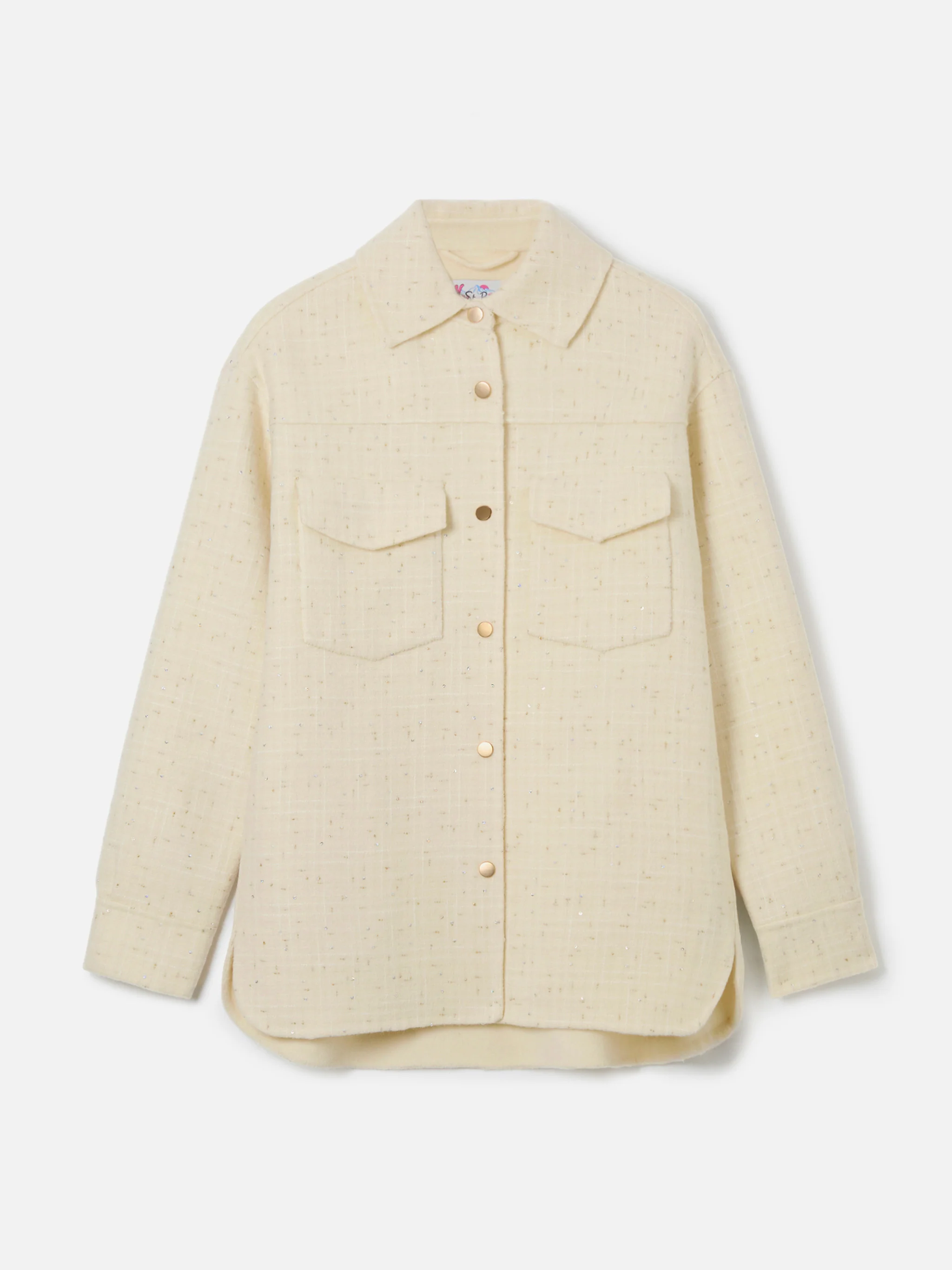 Giacca Chantel in tweed bianco con paillettes - Image 6