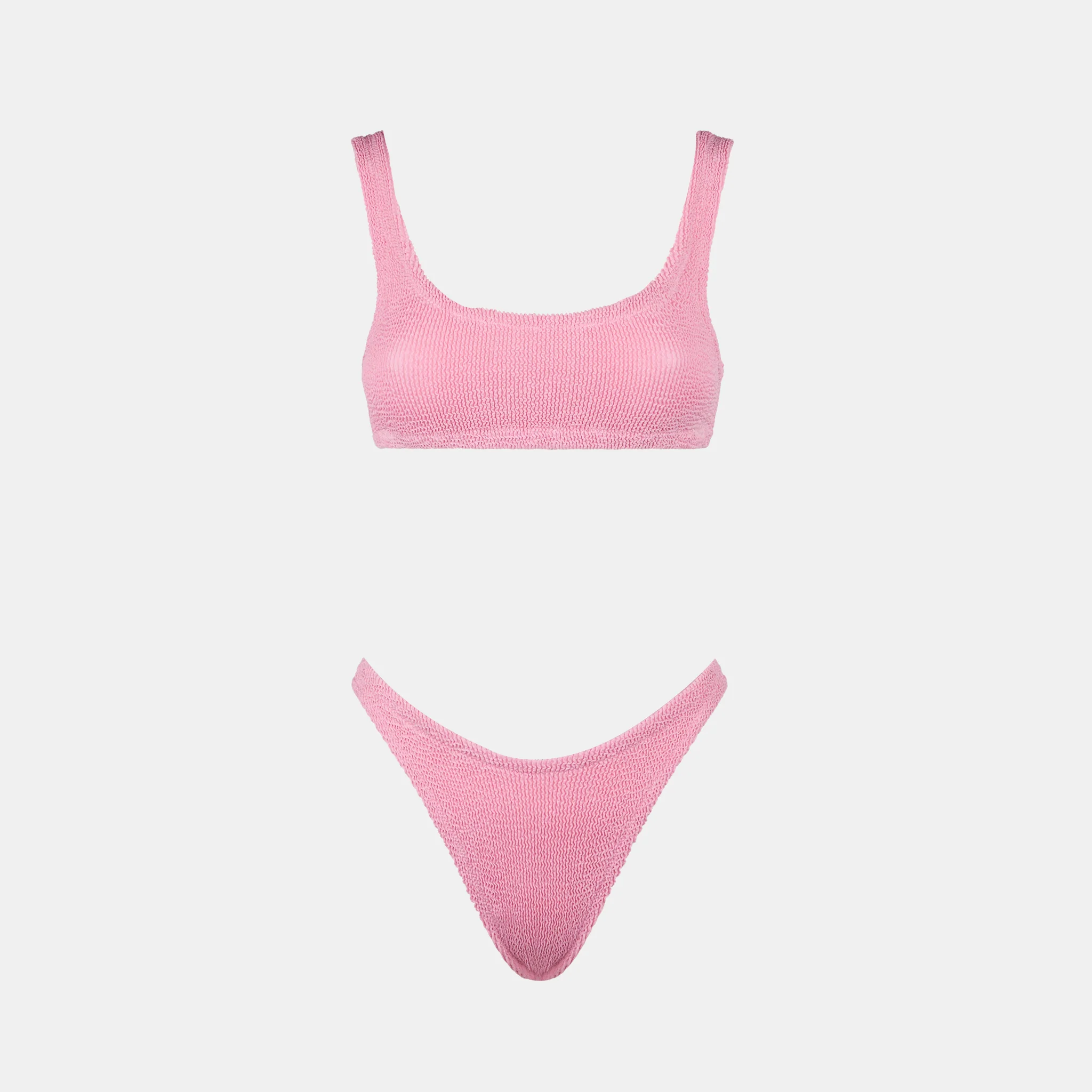 Bikini Naima Naomi bralette in tessuto crinkle rosa - Image 5