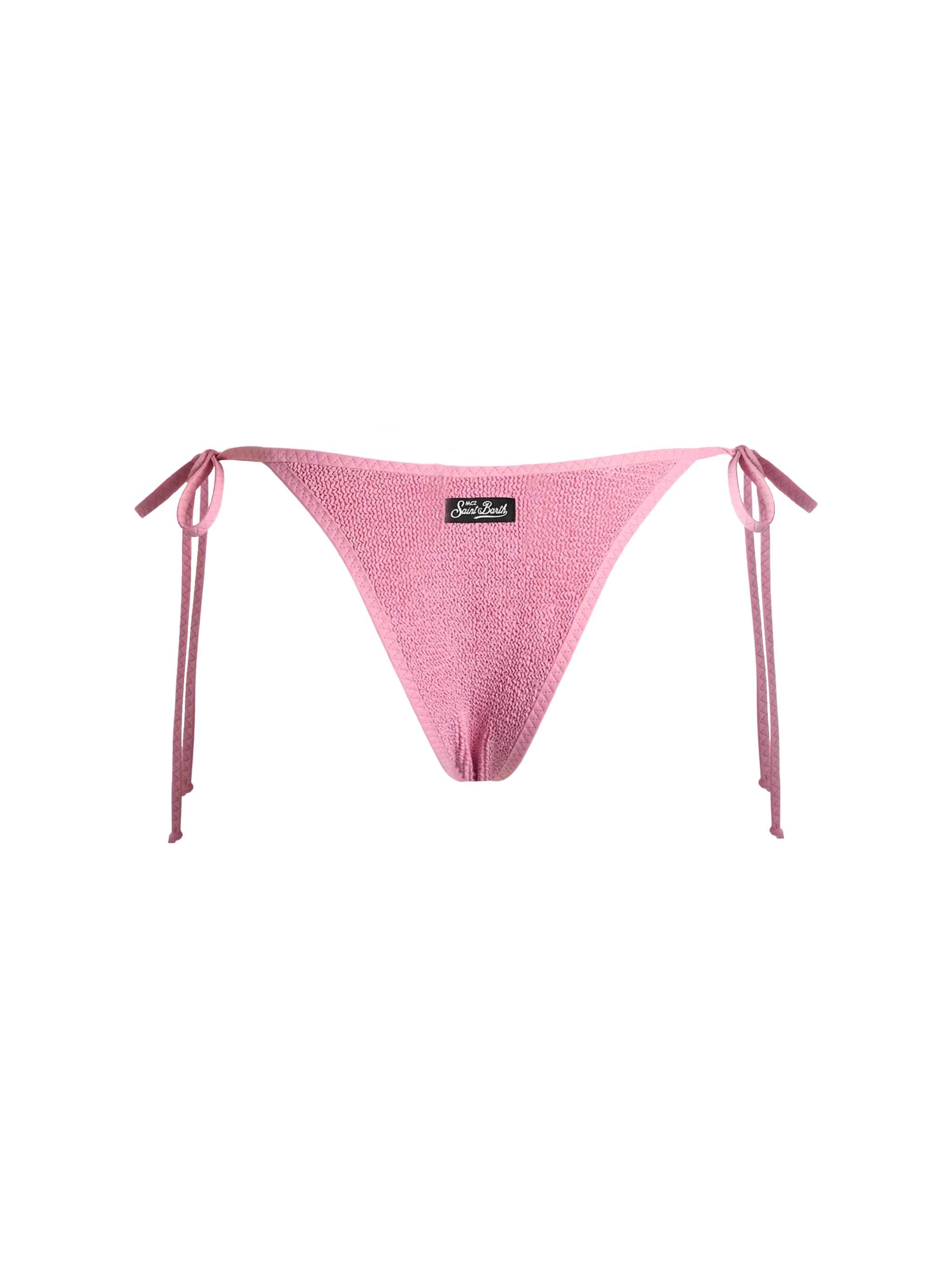 Slip mare Norah String cheeky crinkle rosa tinta unita - Image 2