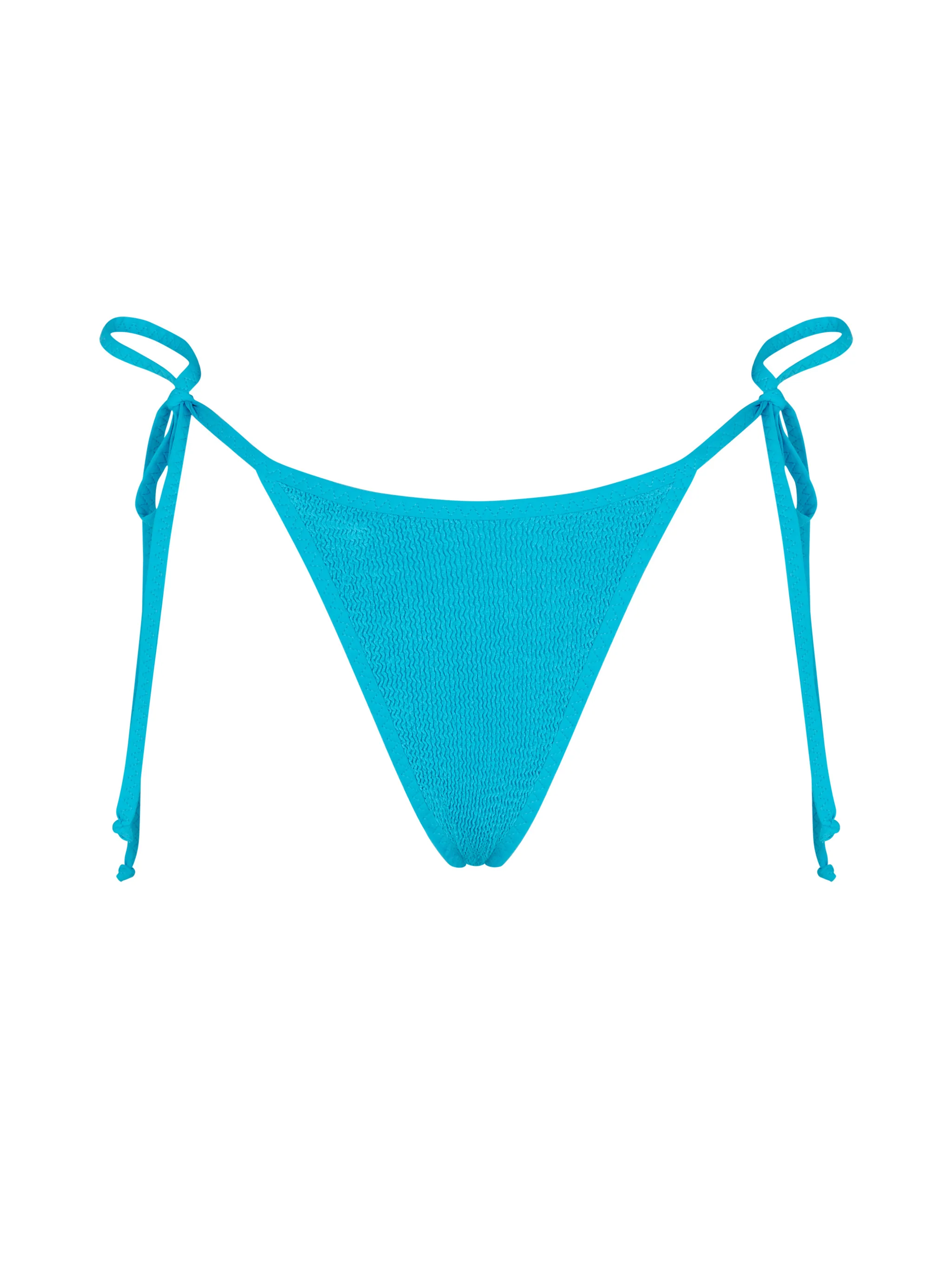 Slip mare Norah String cheeky crinkle turchese