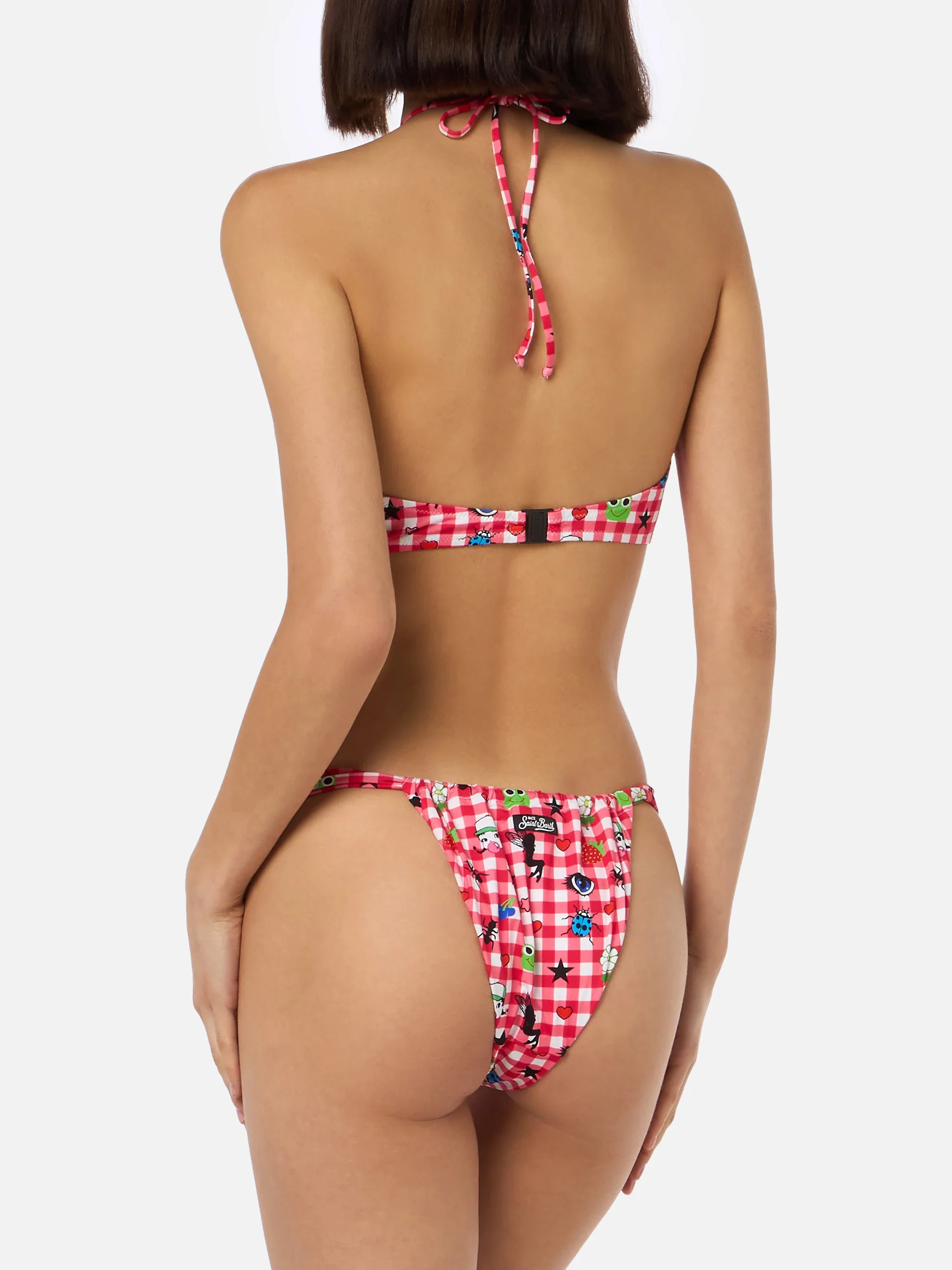 Bikini a fascia da donna Dahelle con stampa a quadretti e fantasia | BEEPY BELLA SPECIAL EDITION - Image 4