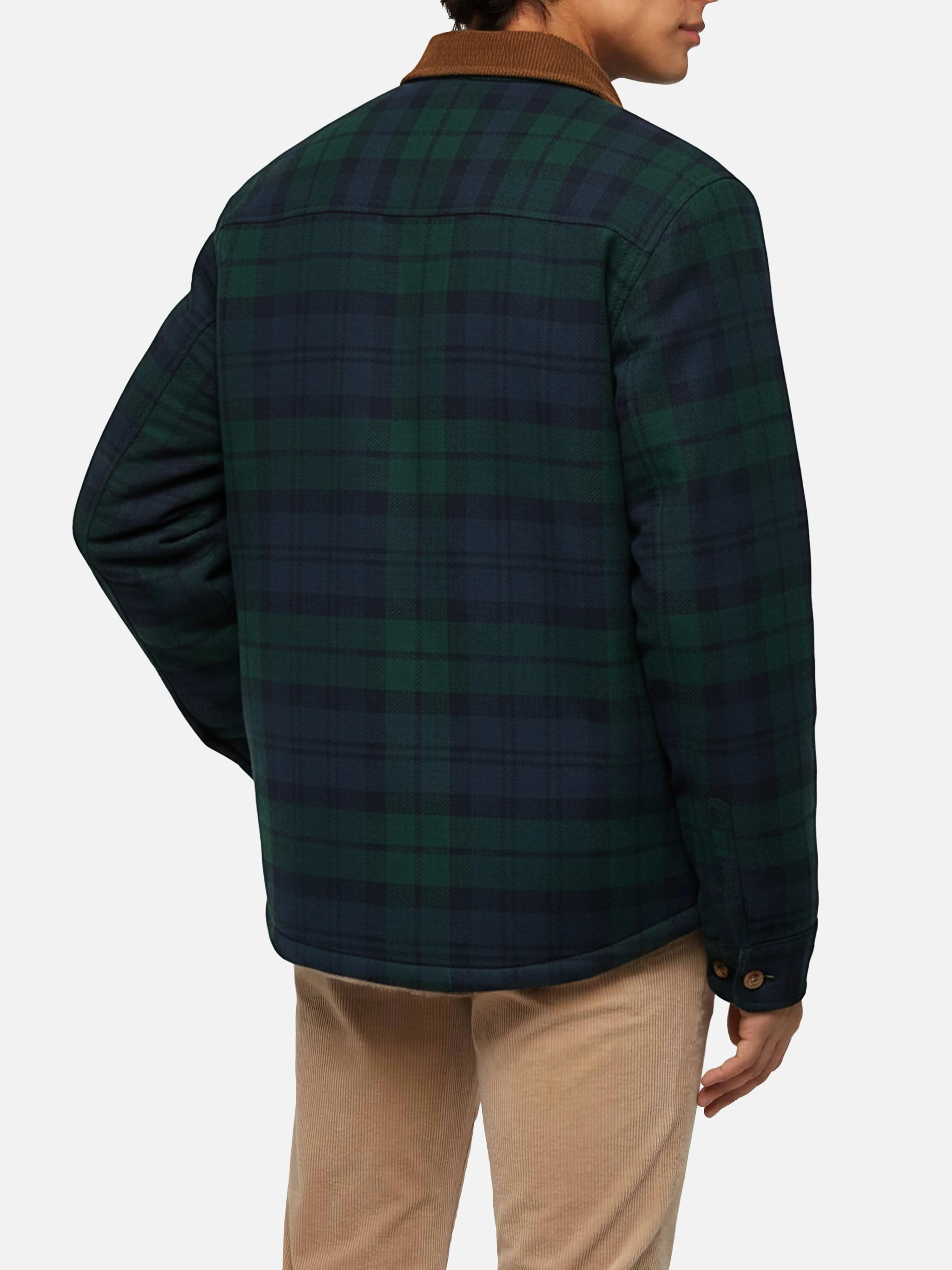 Camicia over in misto lana Landeck con stampa tartan - Image 3