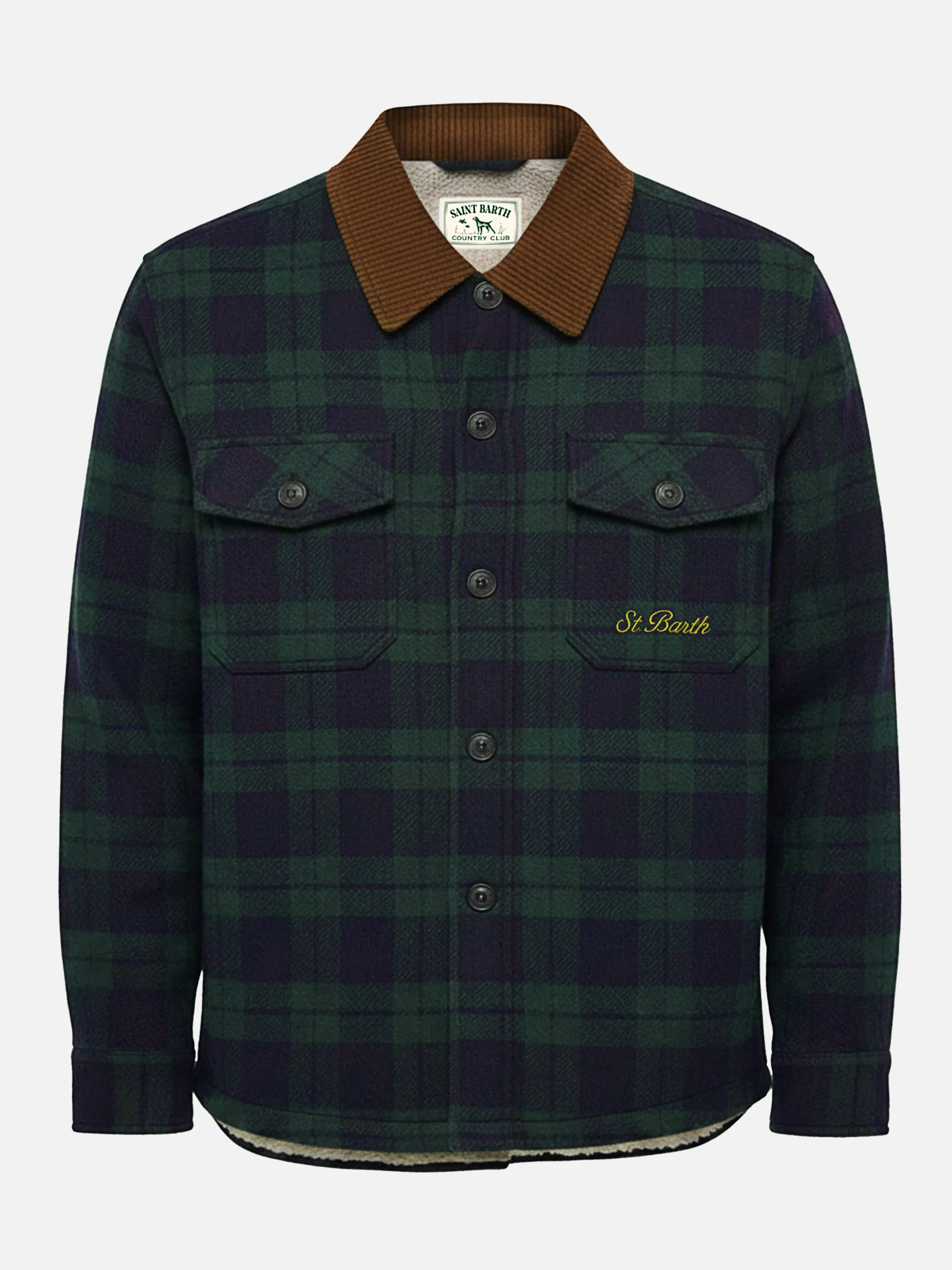 Camicia over in misto lana Landeck con stampa tartan - Image 4