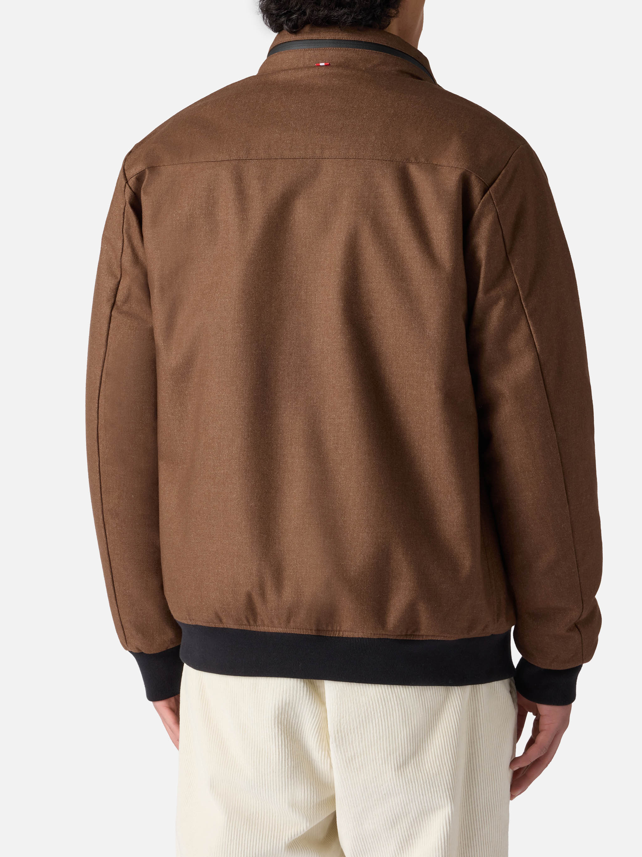 Giubbotto bomber Country in lana marrone con fodera in teddy - Image 4