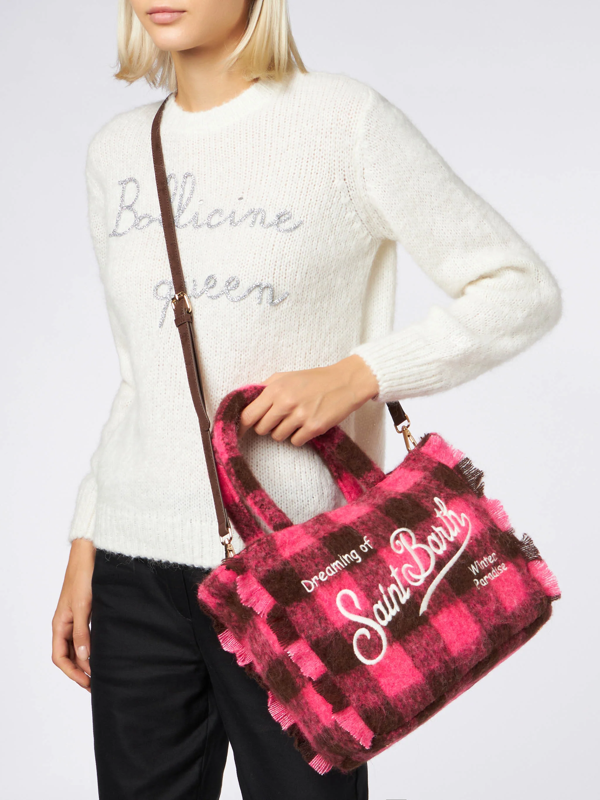 Borsa Colette Classic check fucsia e marrone - Image 2