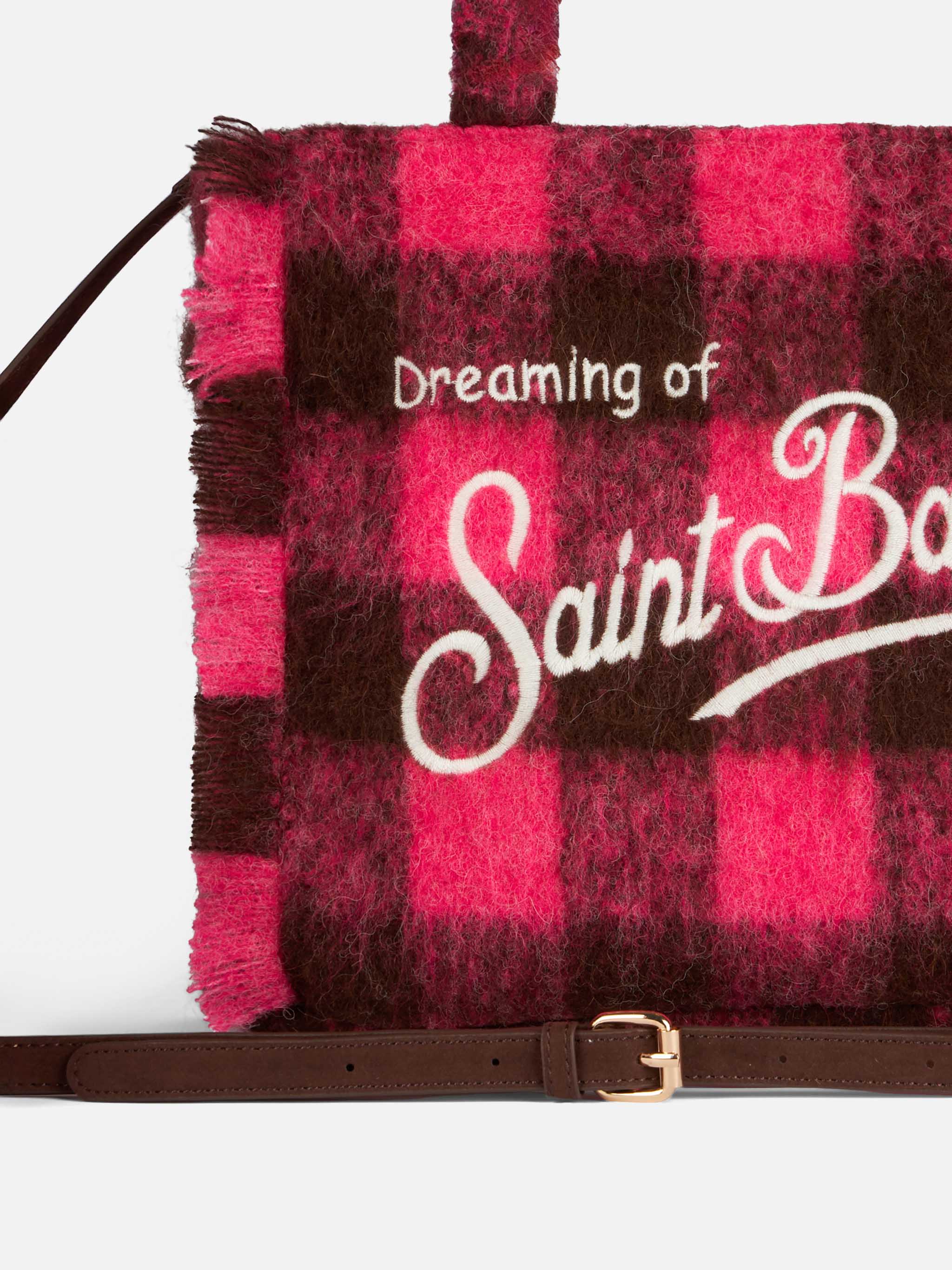 Borsa Colette Classic check fucsia e marrone - Image 3