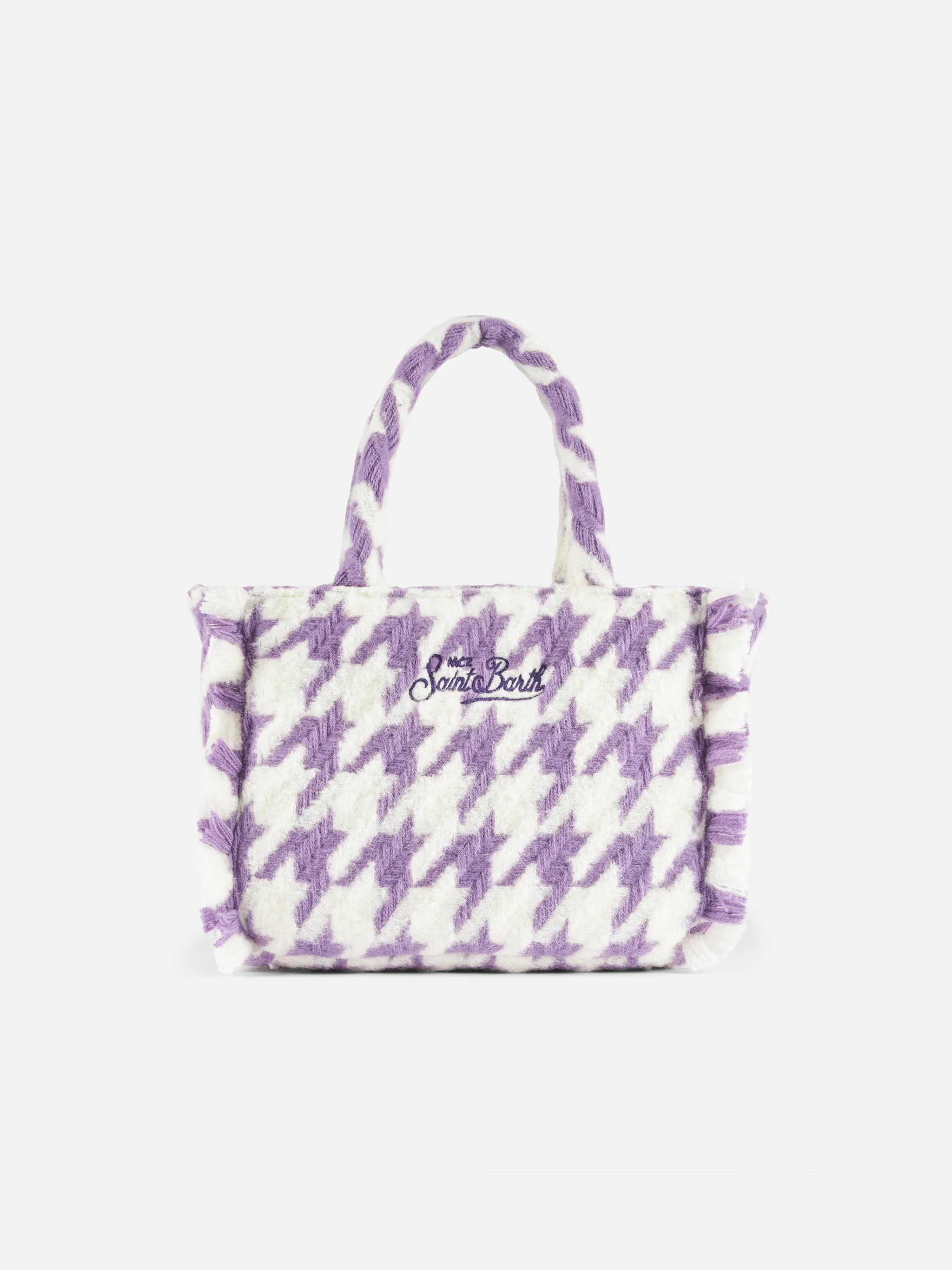 Borsa Colette Classic pied de poule bianco e lilla - Image 4