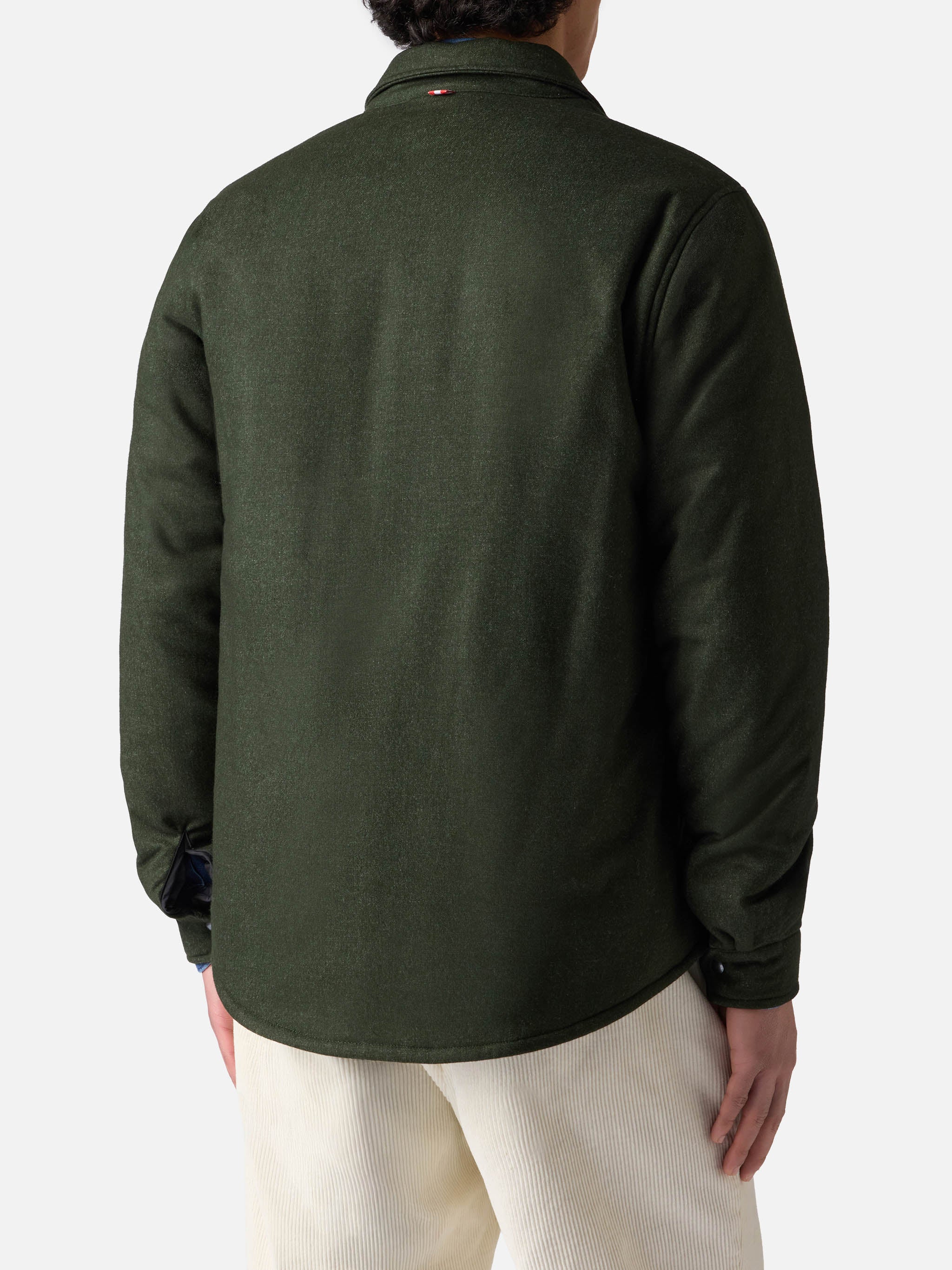 Camicia verde in lana Chalet con ricamo St. Barth - Image 4