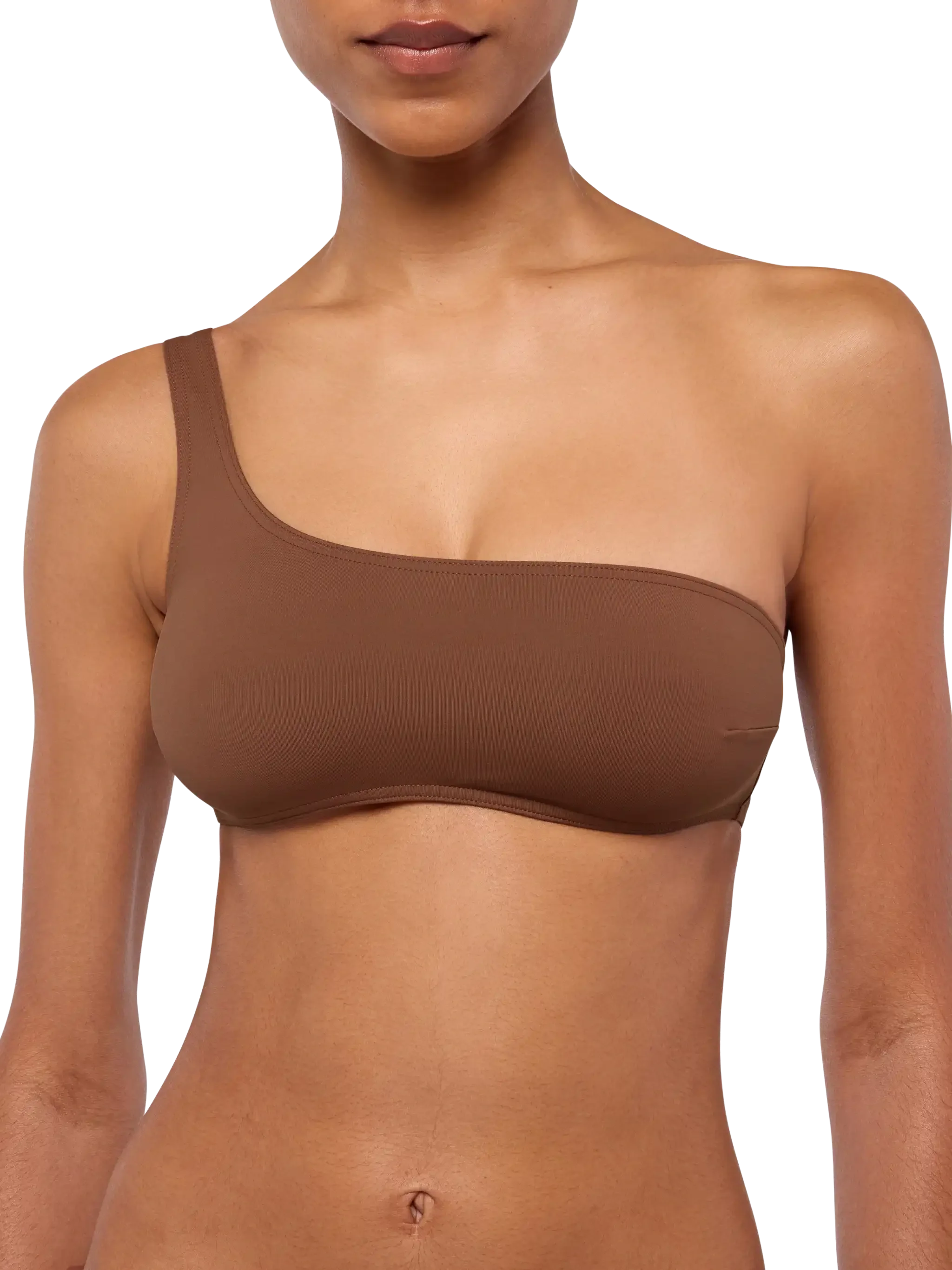 Bikini bralette monospalla Celestine Yali color marrone - Image 5