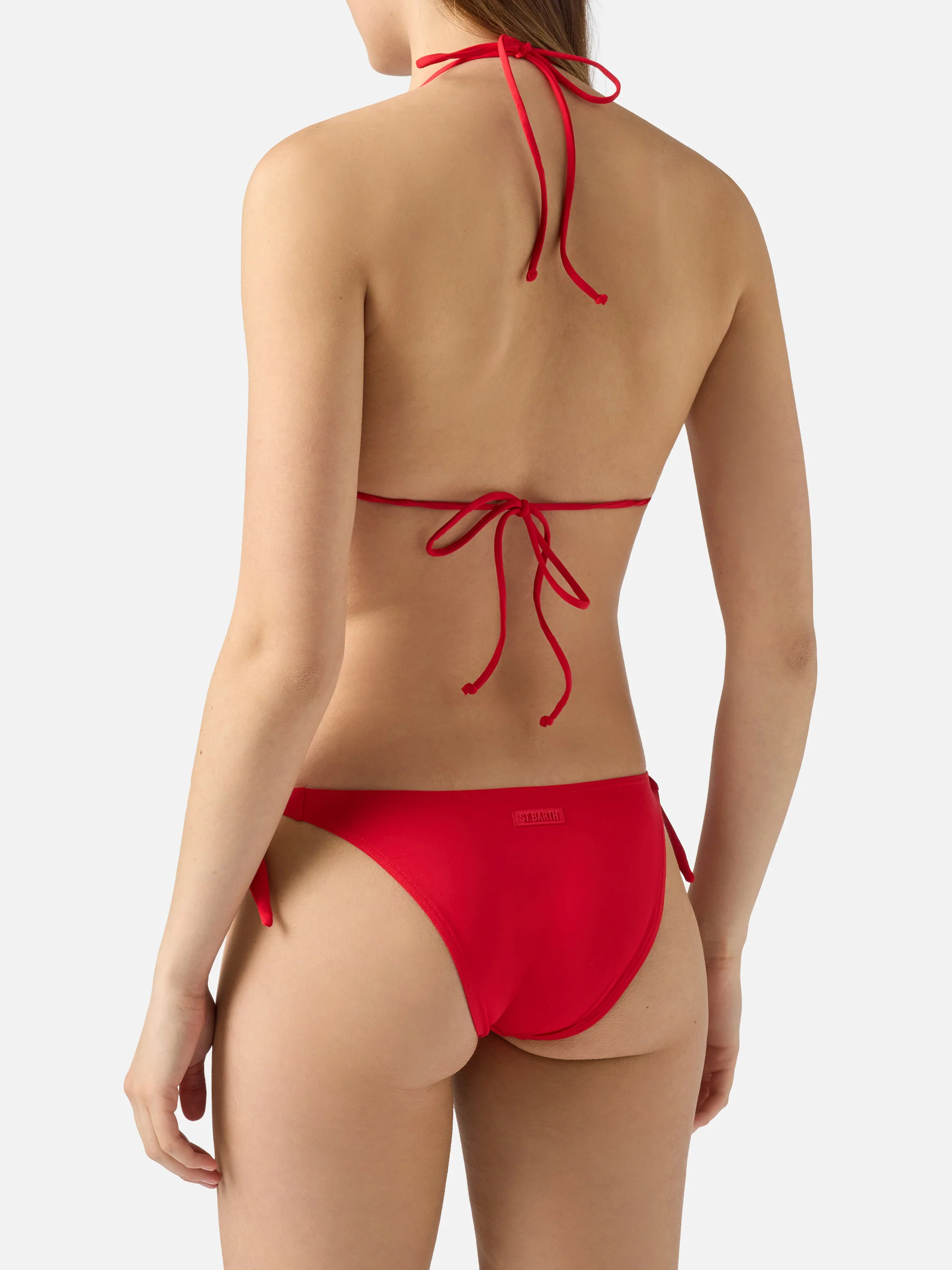Bikini a triangolo classico Leah Yali color rosso - Image 4