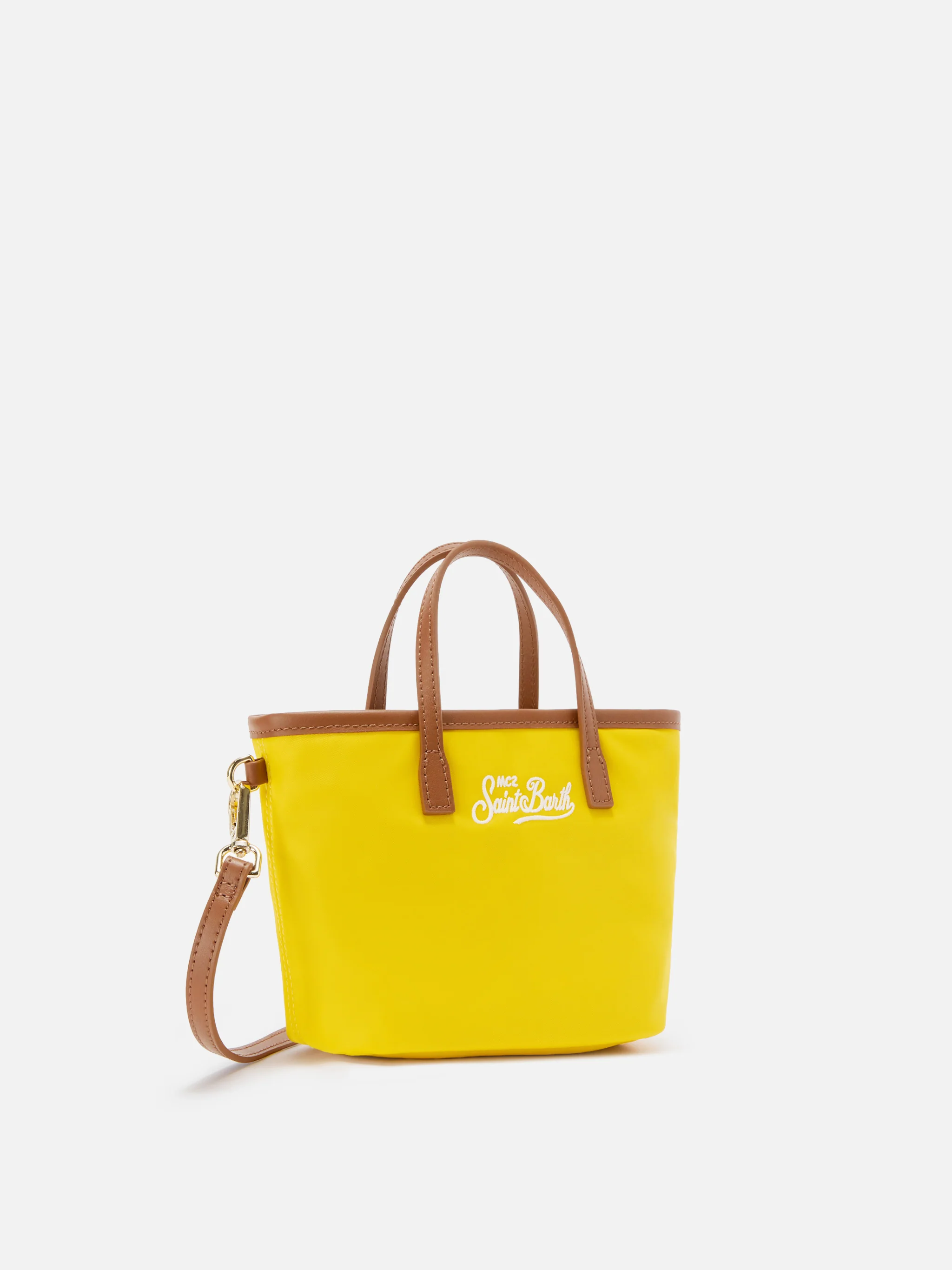 Borsa City mini in nylon giallo - Image 3