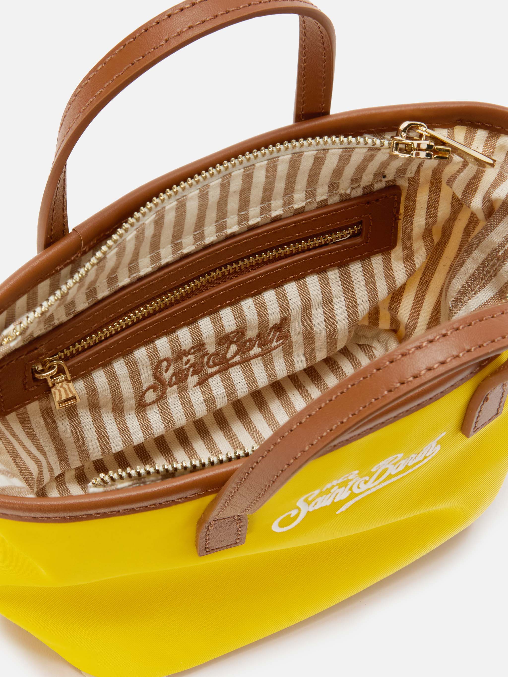 Borsa City mini in nylon giallo - Image 5